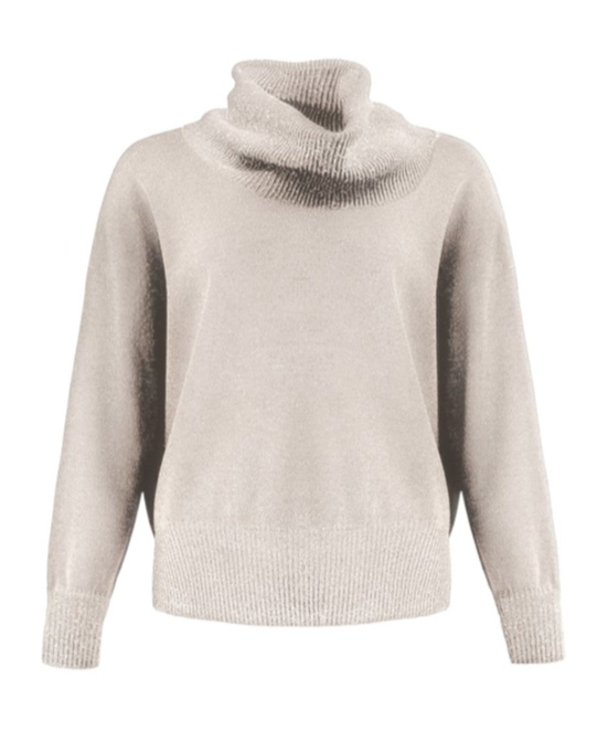 D Exterior Turtleneck Long-sleeved Sweater In Gray