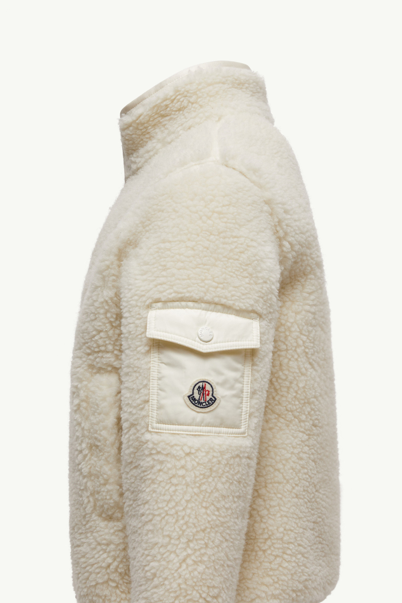 Moncler Teddy Zip-up Sweatshirt In Neutral
