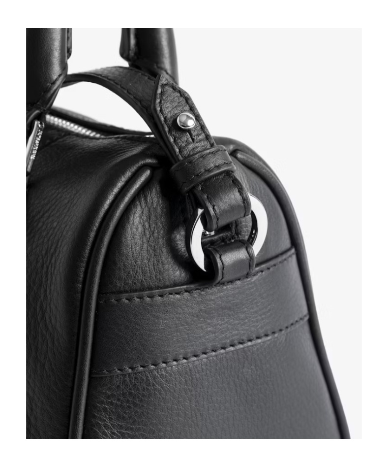 Zadig & Voltaire Xs Sunny Vibe Grained-leather Tote Bag In Black