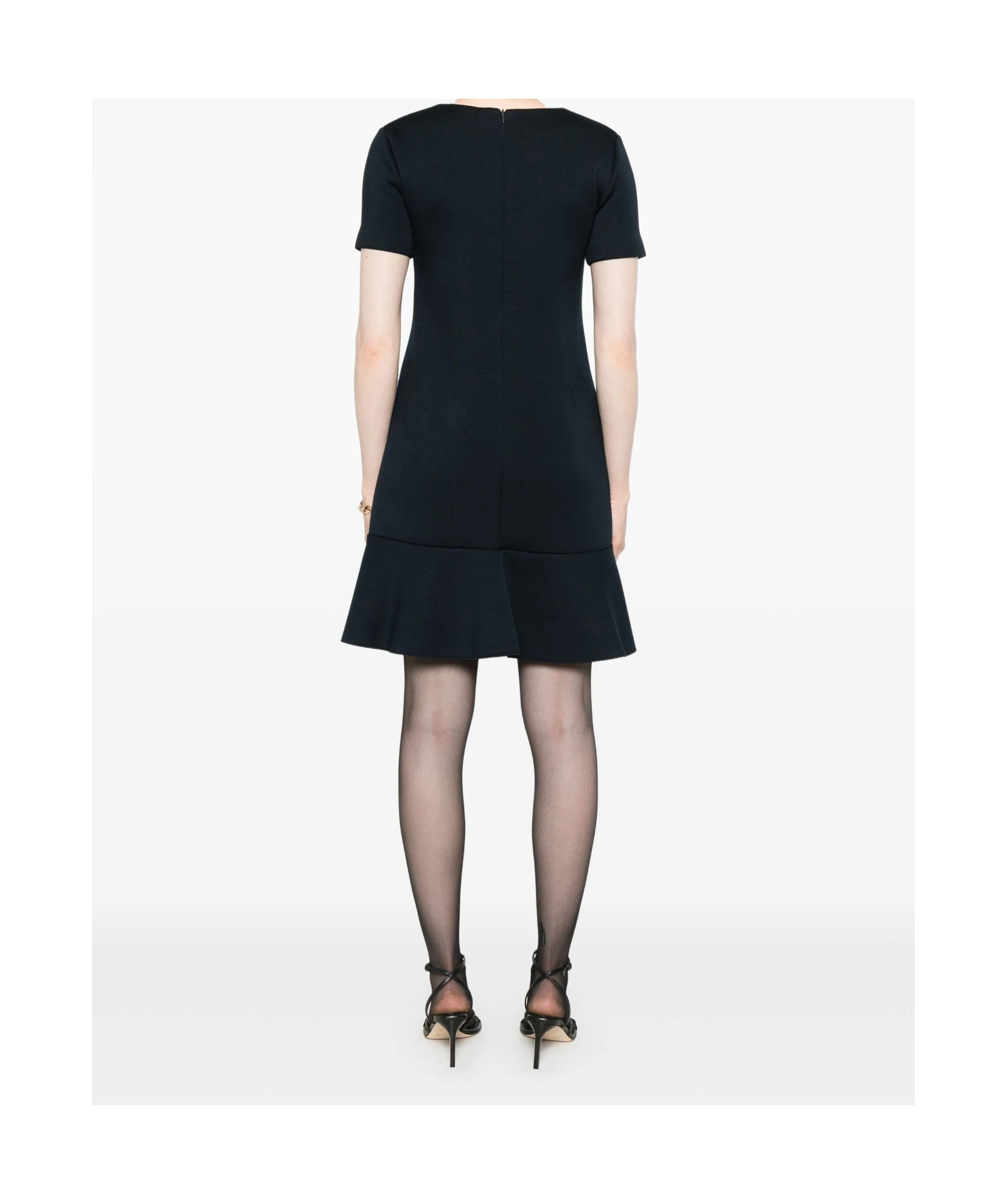 Max Mara Veloce Navy Jersey Dress In Black
