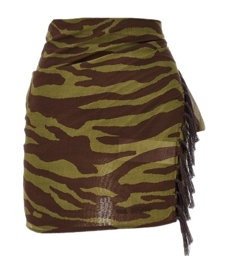 Attico Zebra-print Cotton Muslin Beach Cover-up