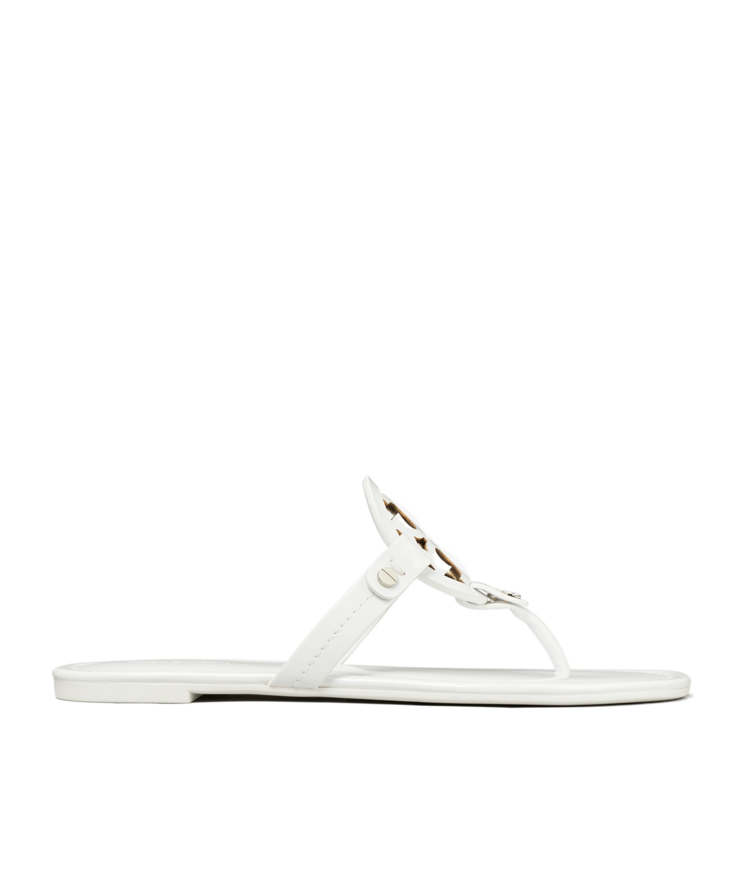 Tory Burch Miller Cut-out Leather Flip-flops In White