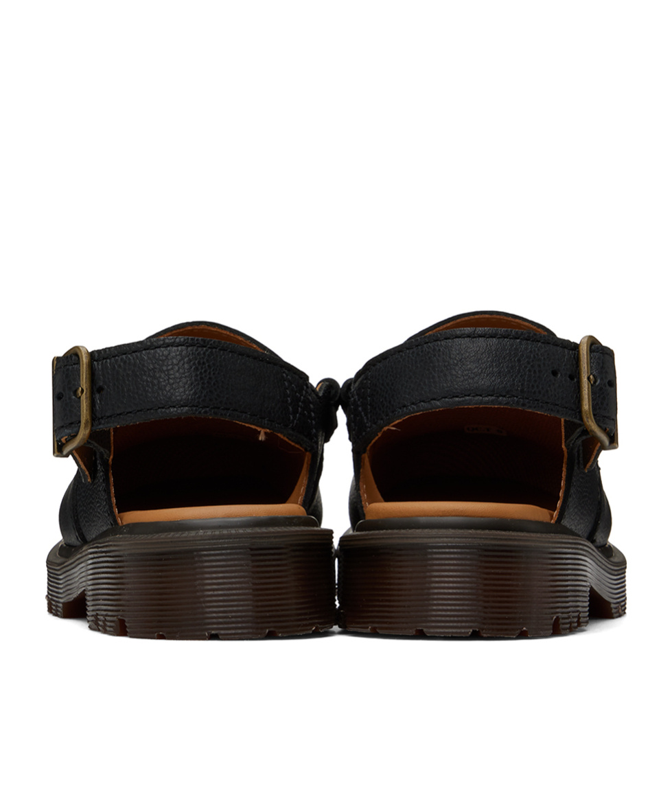 Dr. Martens Half-heeled Flat Sandals In Black