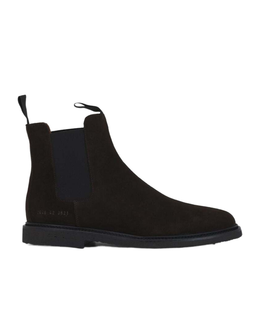 Common Projects Chelsea Classic Ankle Boots In Black Suede In Black