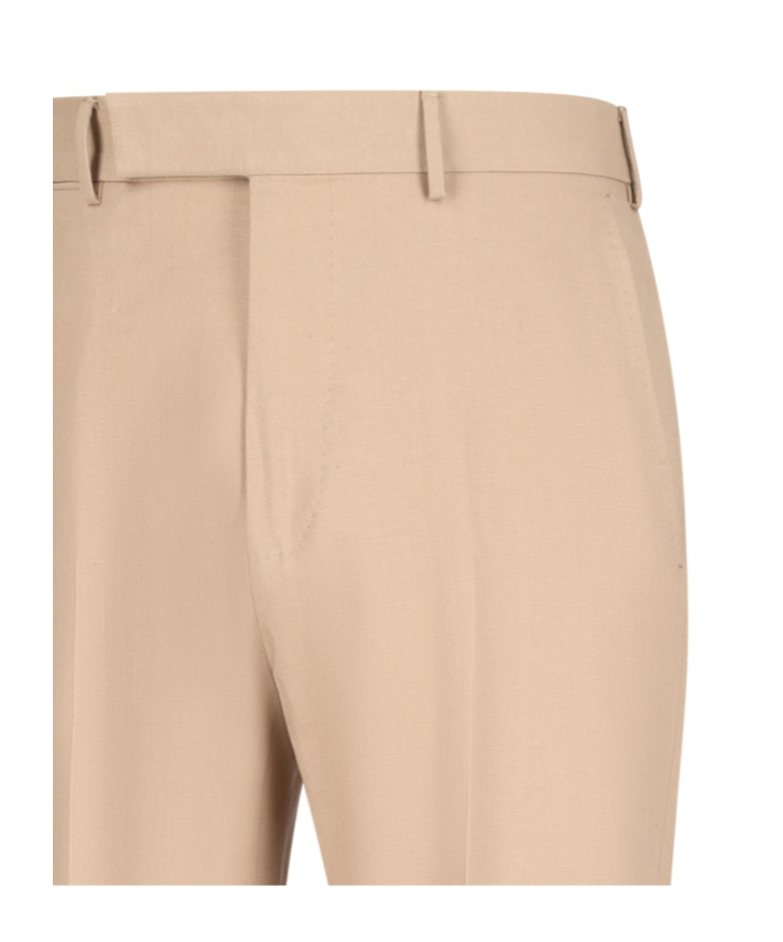 Zegna Belt Loops Casual Pants In Brown