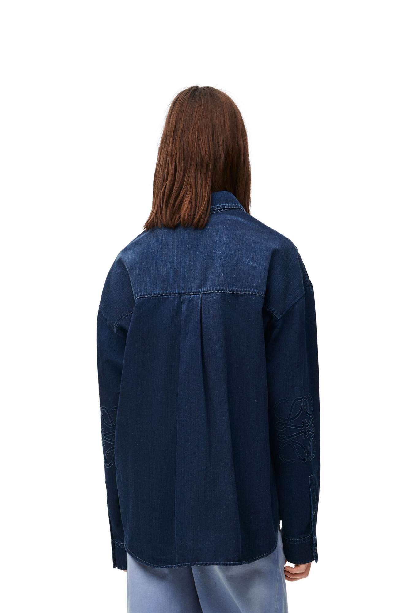 Loewe Button-up Denim Shirt In Black