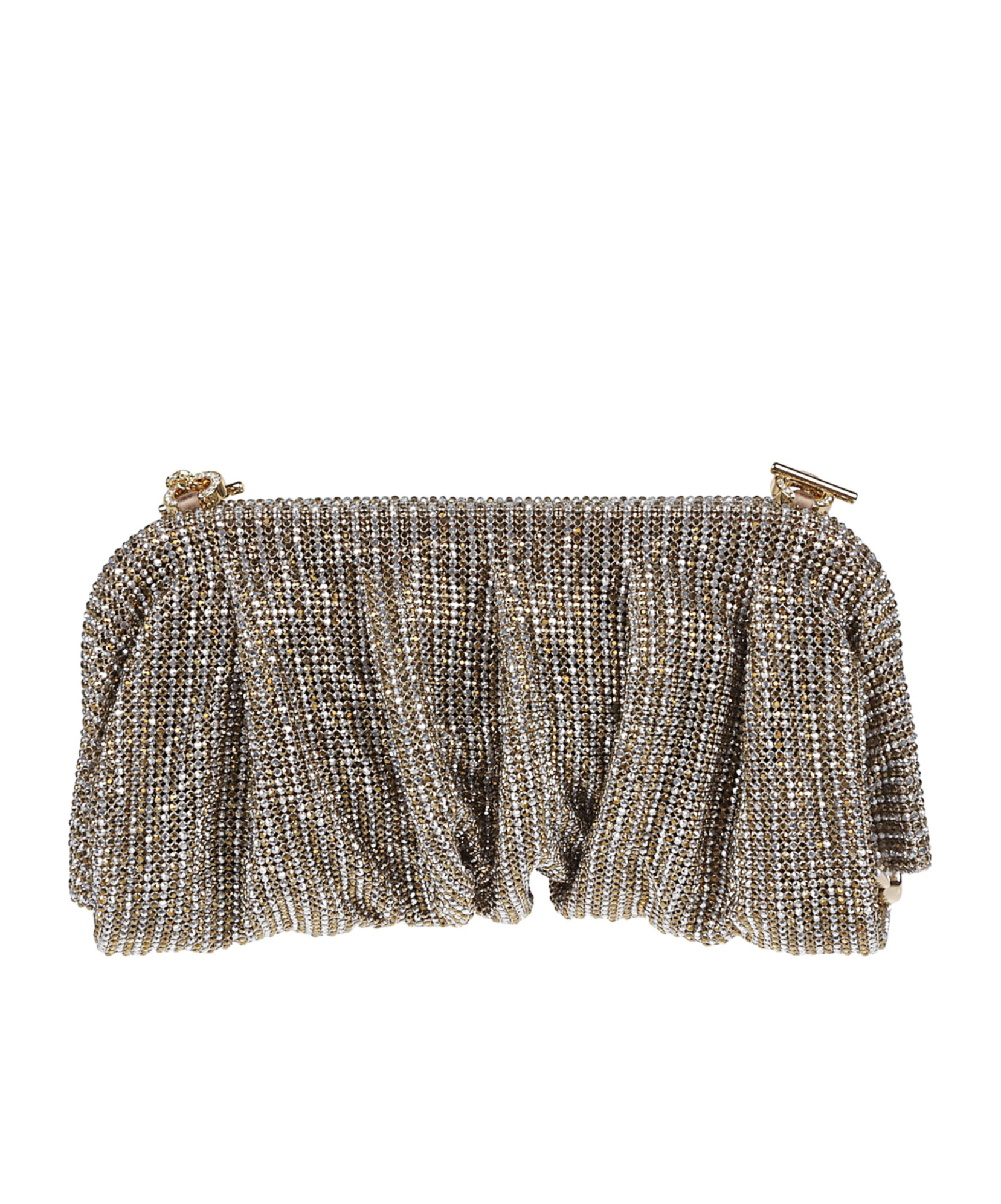 Benedetta Bruzziches Ruffled Clutch In Multi