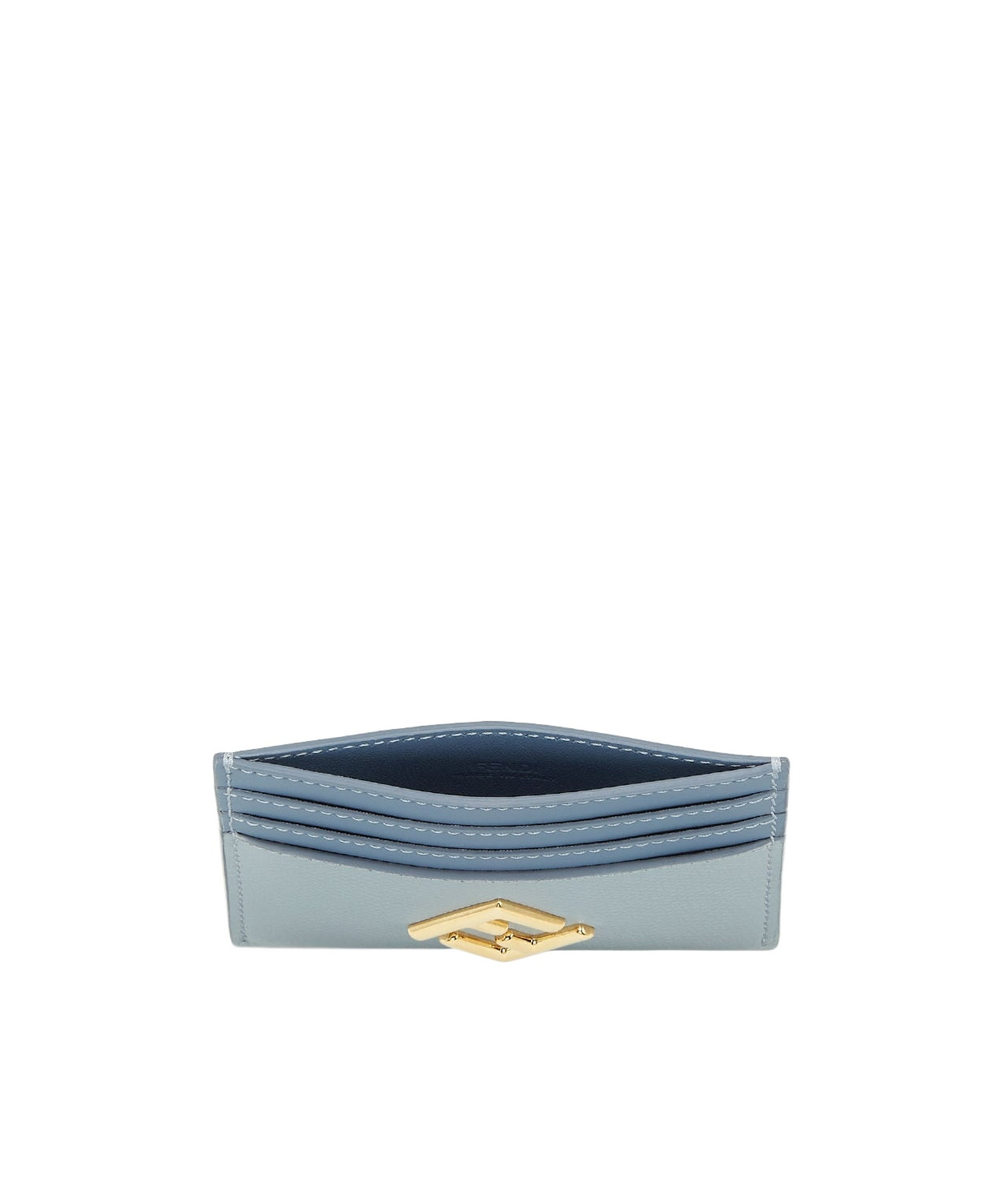 Fendi Ff Diamonds Card Case In Light Blue