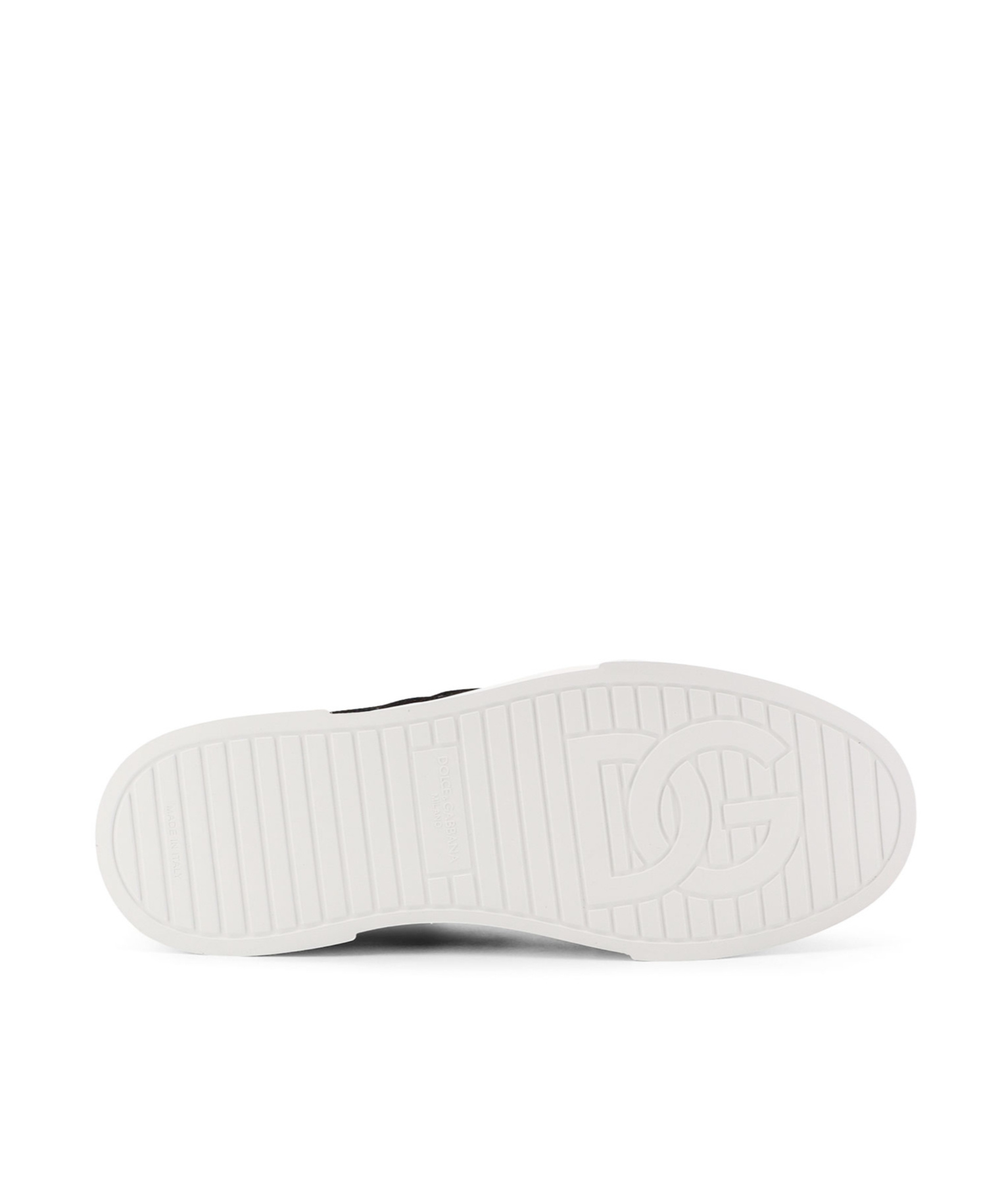 Dolce & Gabbana Round Head Low-cut Sneakers In Black