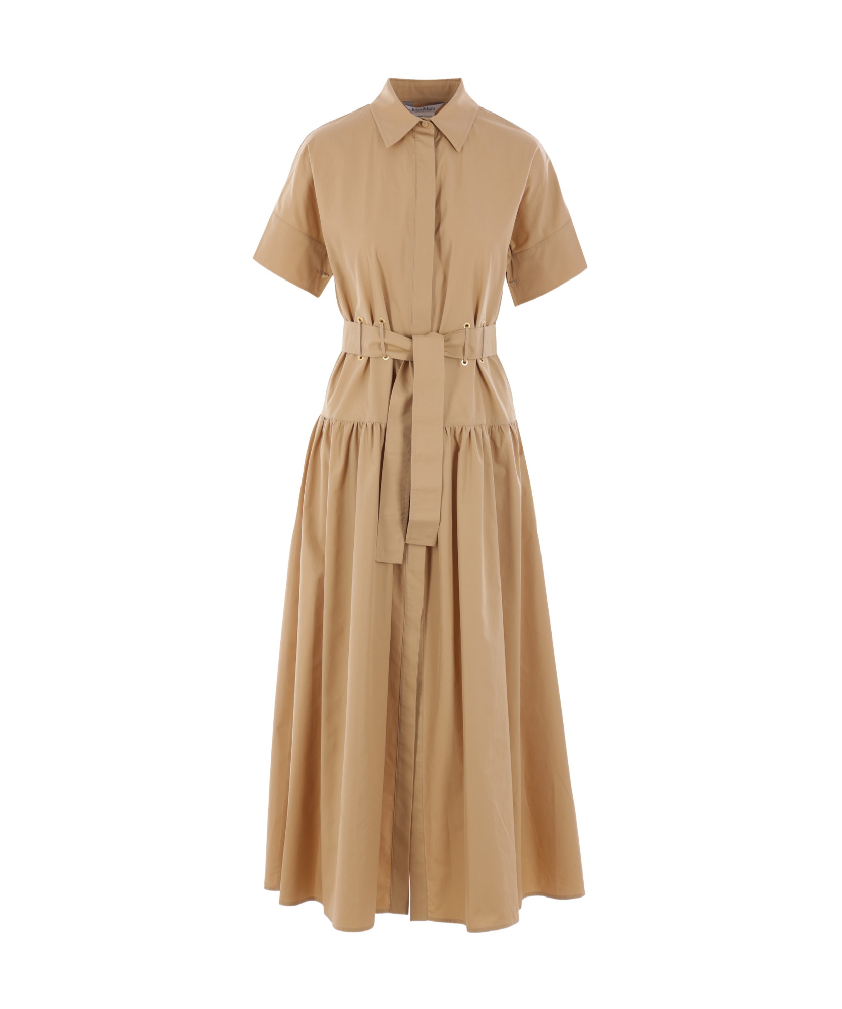 Max Mara Short Sleeve Dress In Nude