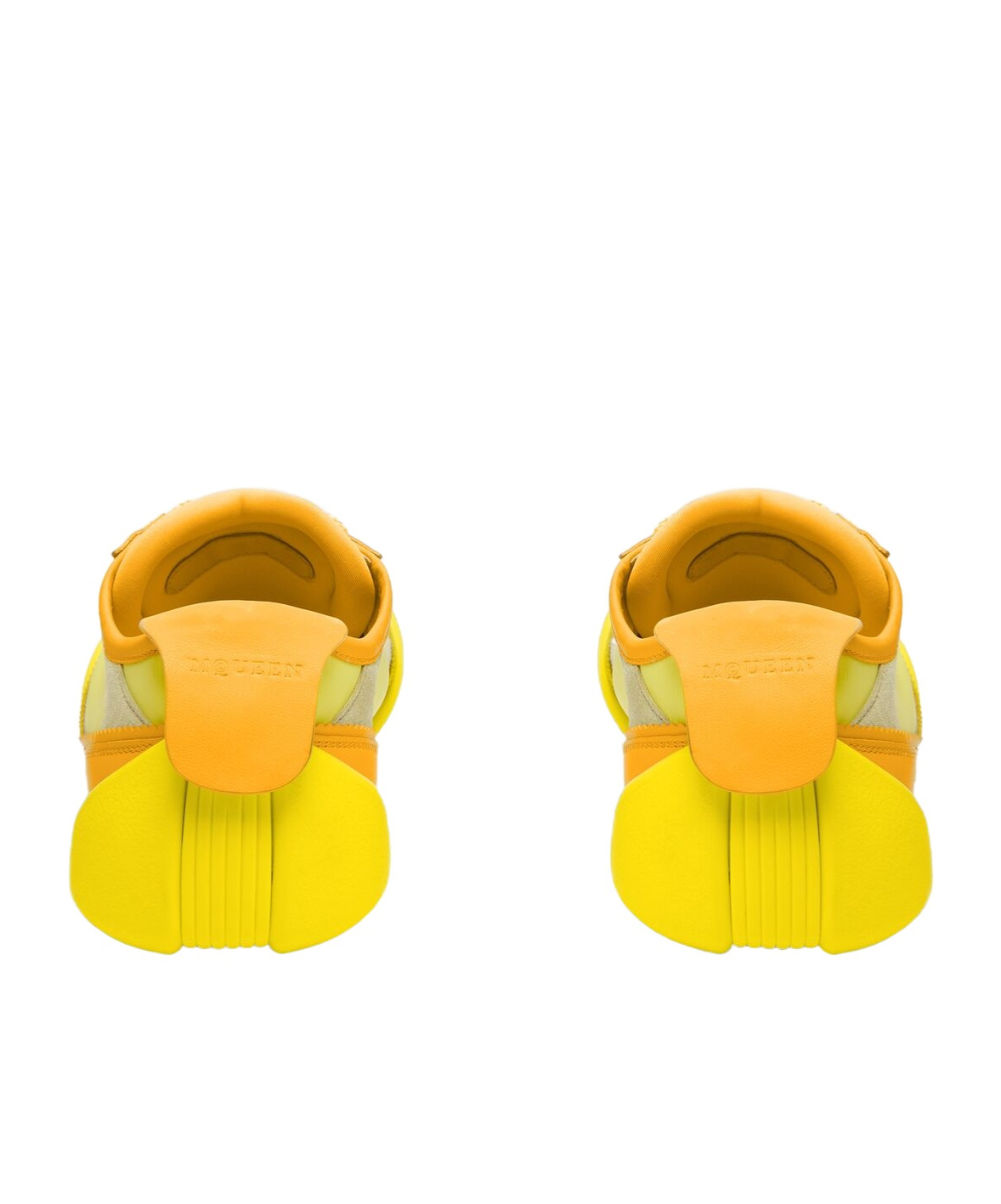 Alexander Mcqueen Leather Flexion Sneakers In Yellow