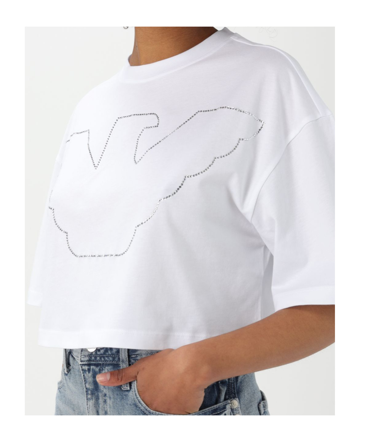 EMPORIO ARMANI LOGO-EMBELLISHED T-SHIRT