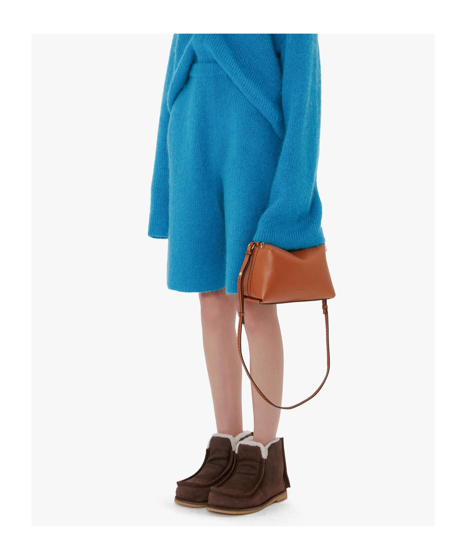 Jw Anderson Basketball-style Light Blue Knit Shorts<br/> In Blue