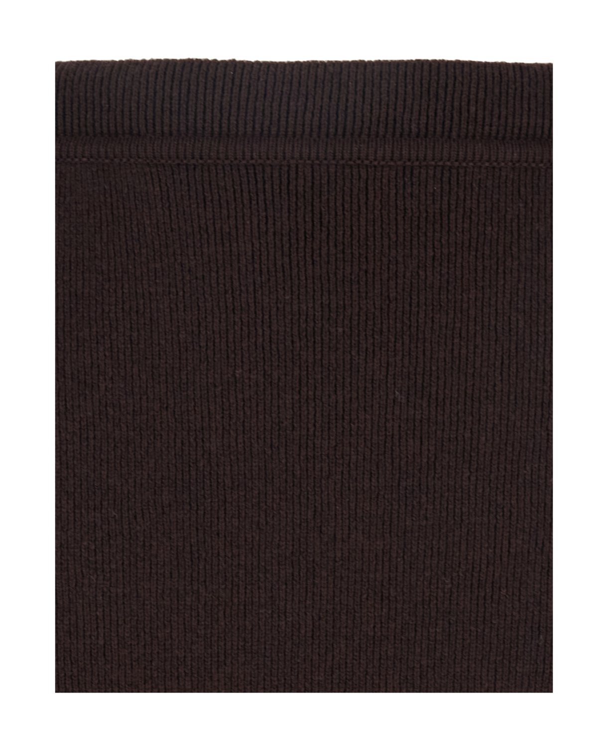 Tom Ford Brown Ribbed Knit Skirt With High Waist And Pencil Silhouette In Cashmere And Cotton Blend Woman