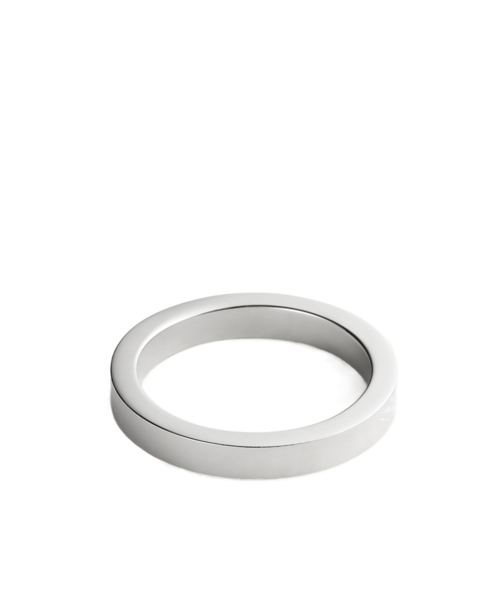 Mm6 Maison Margiela Numeric Engraved Polished Ring In White