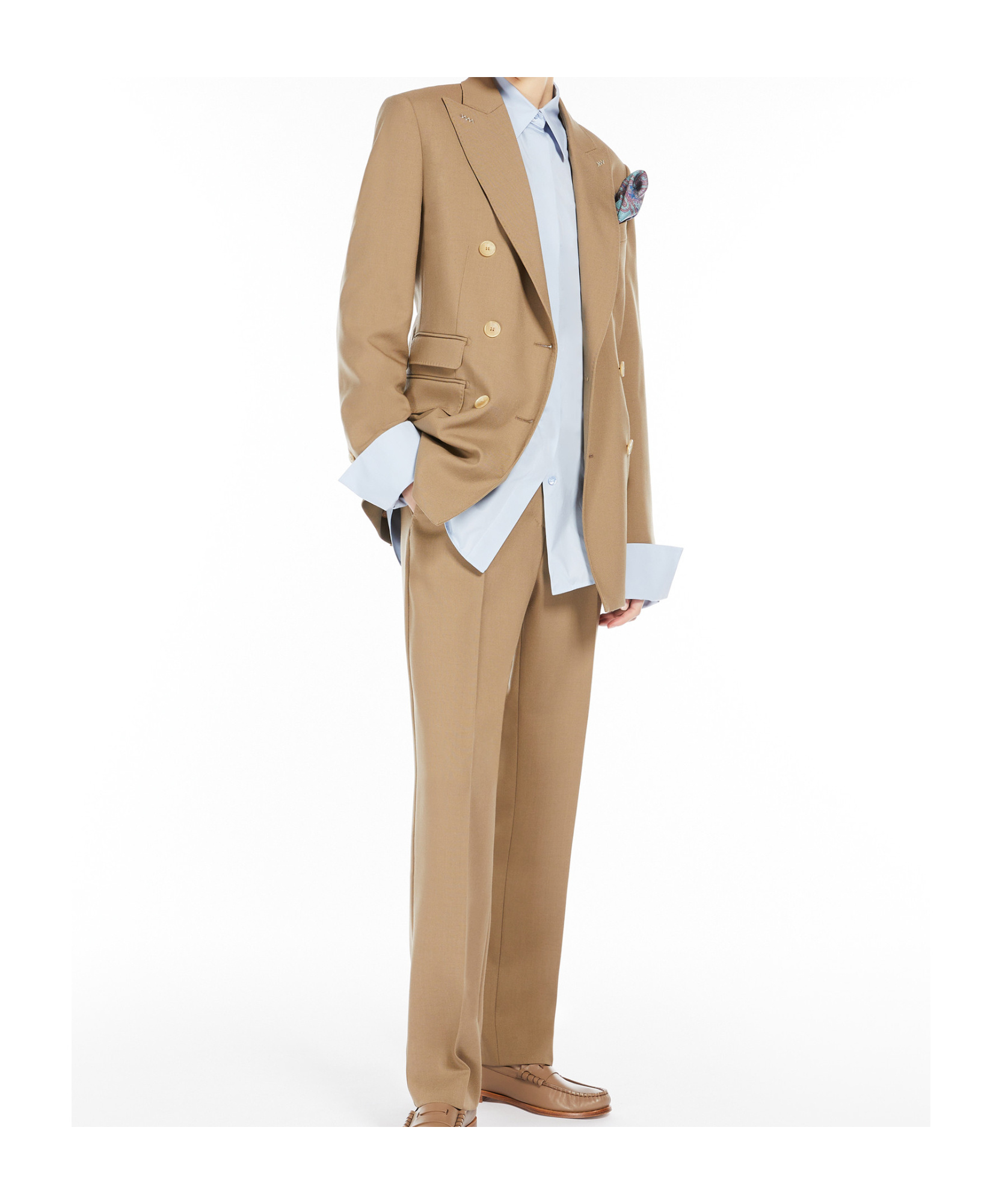 Max Mara Long-sleeved Suit Coat In Nude