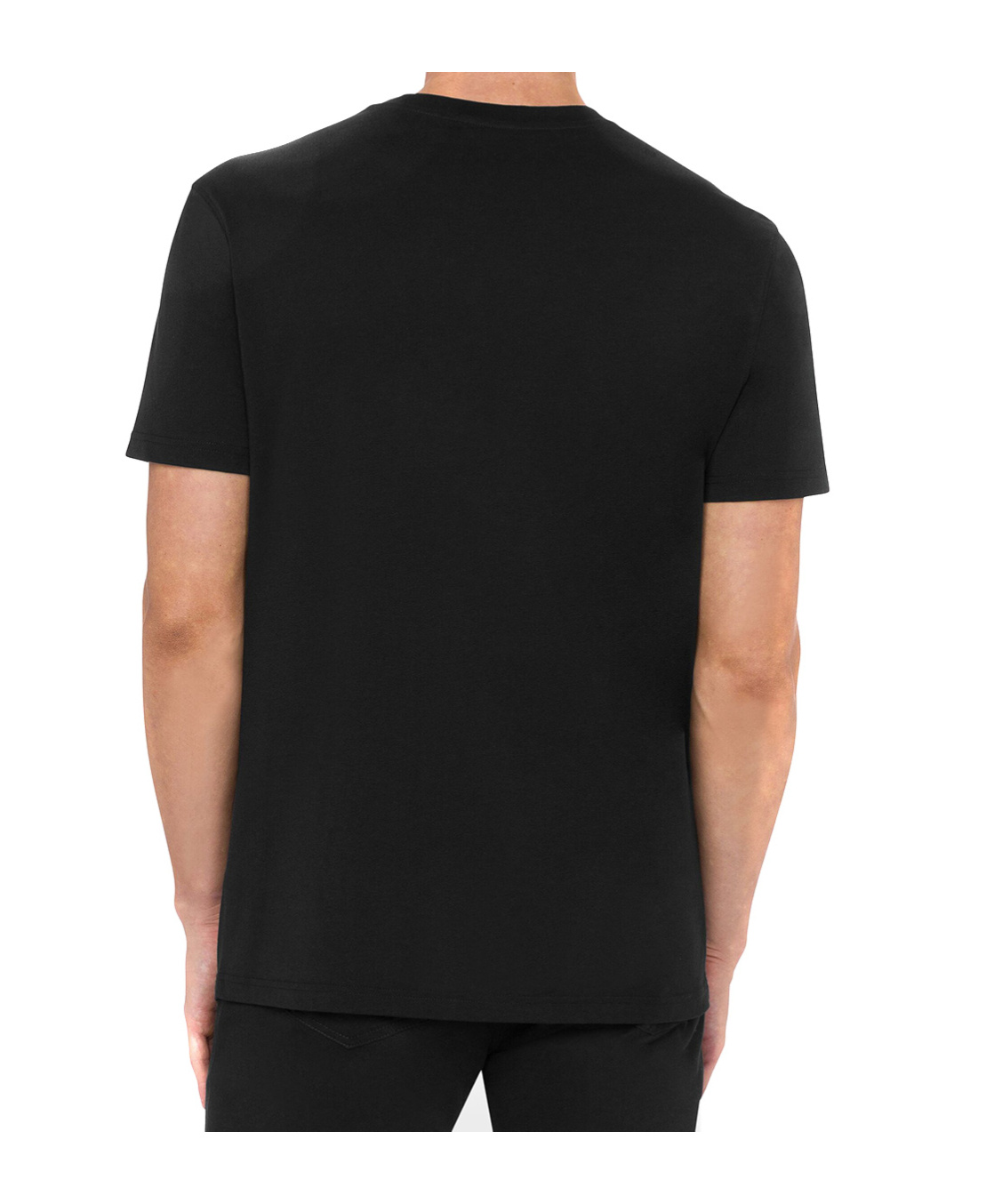 Moschino Logo-raised Cotton T-shirt In Black