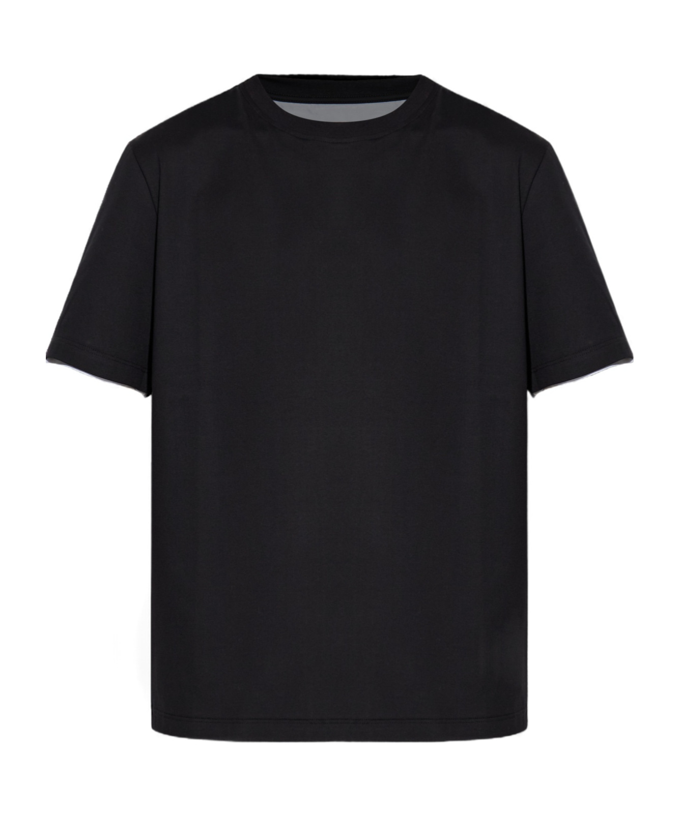 Lanvin Double-layered Cotton T-shirt In Black
