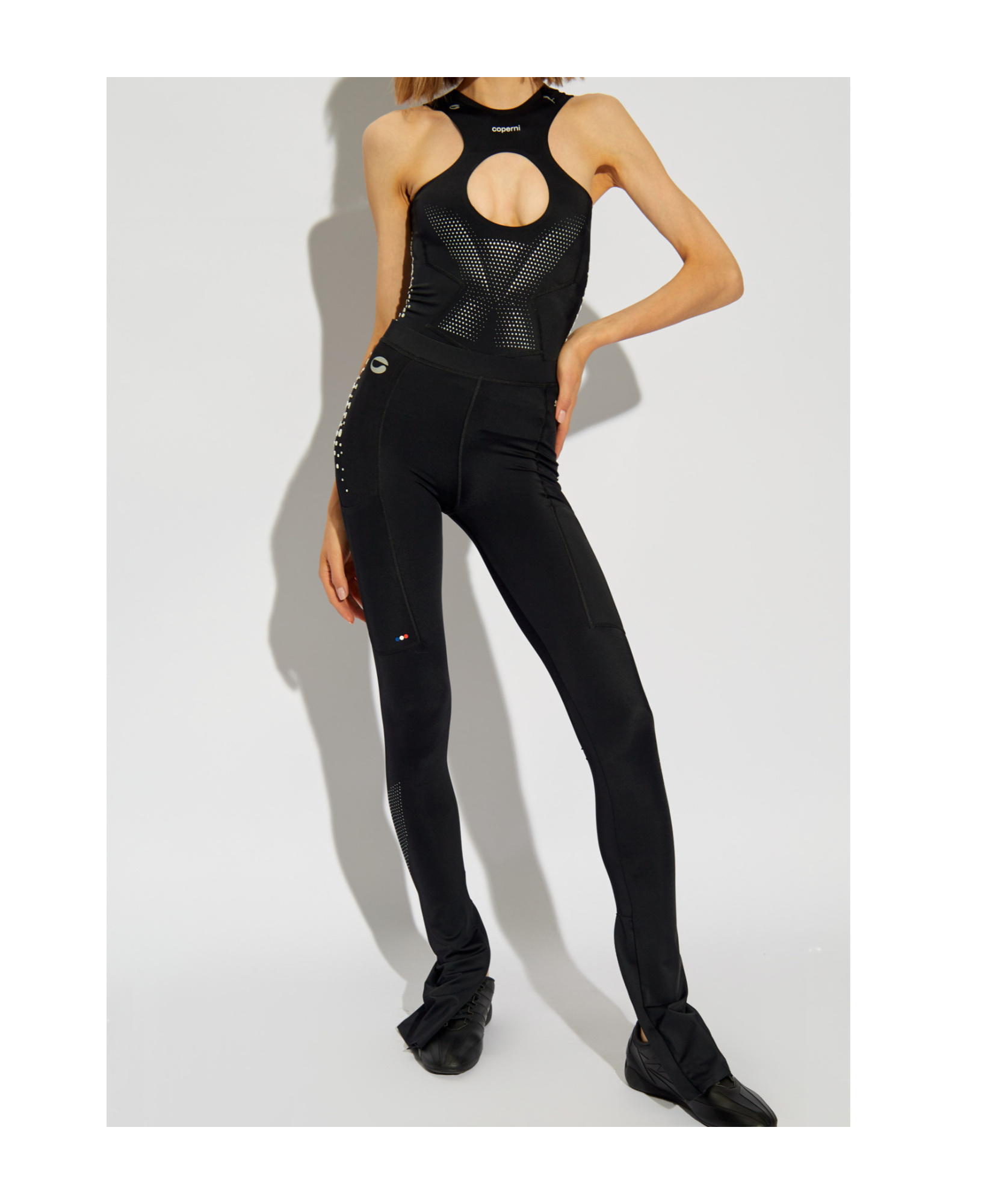 Shop Coperni X Puma Cut-out Detail Bodysuit In Black