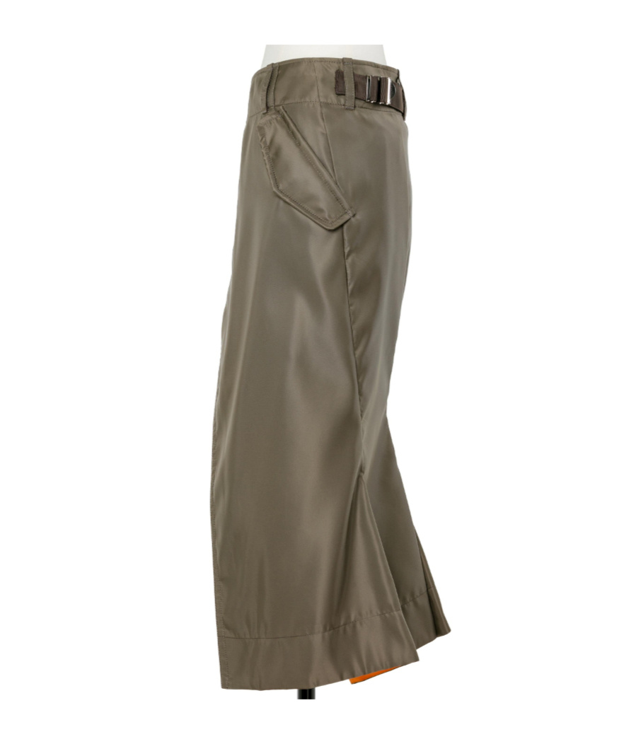 Sacai Belt Loop Skirt In Brown
