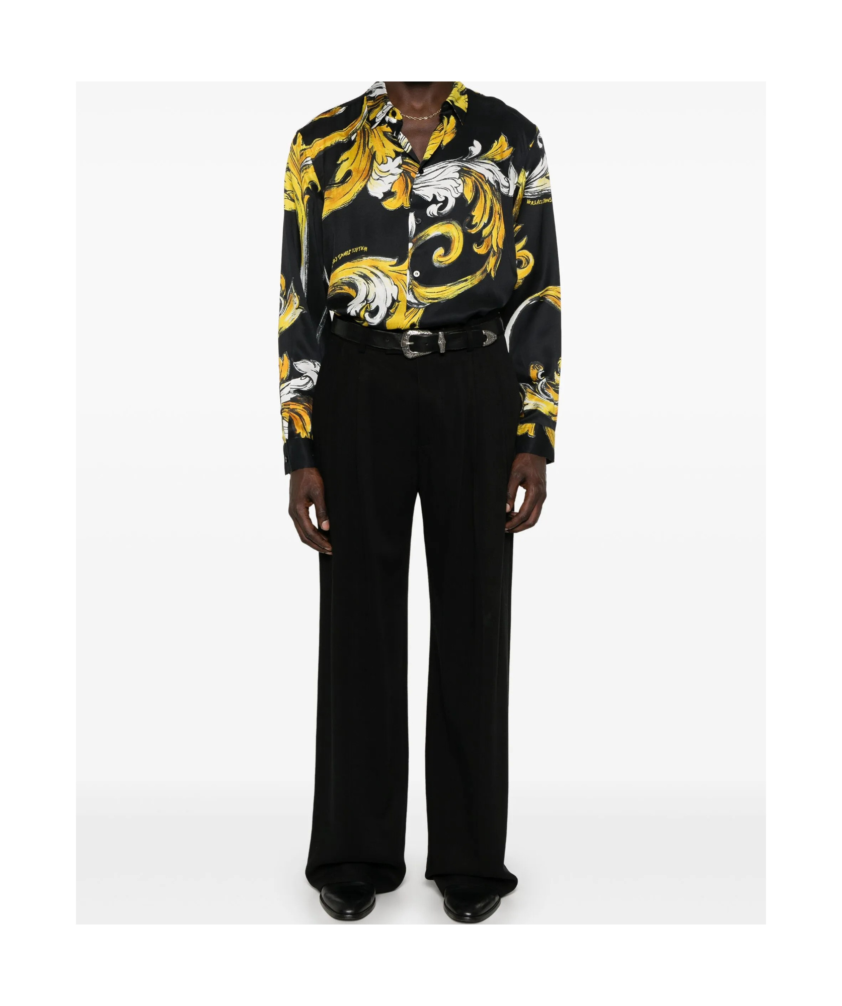 Versace Jeans Couture All Over Shirt Black In Black