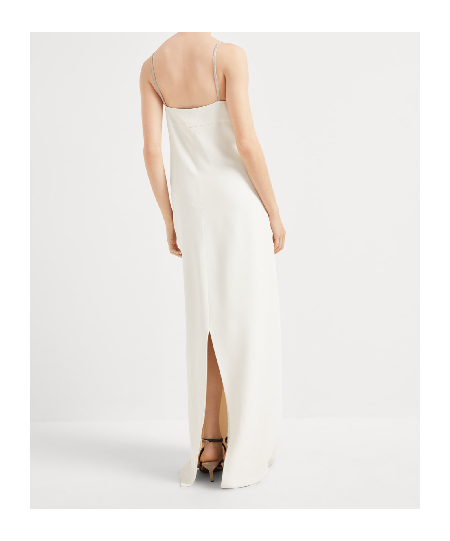 Brunello Cucinelli Monili-detail Gown In White