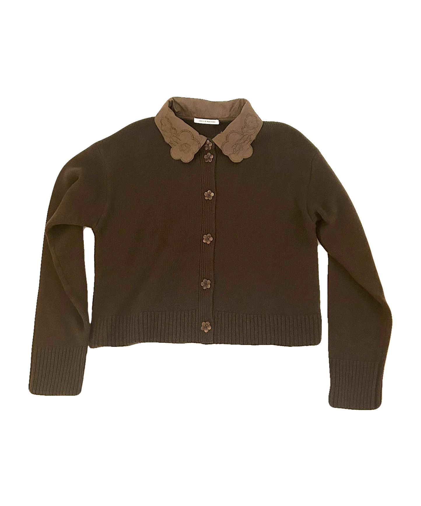 Cecilie Bahnsen Long-sleeved Sweater In Brown