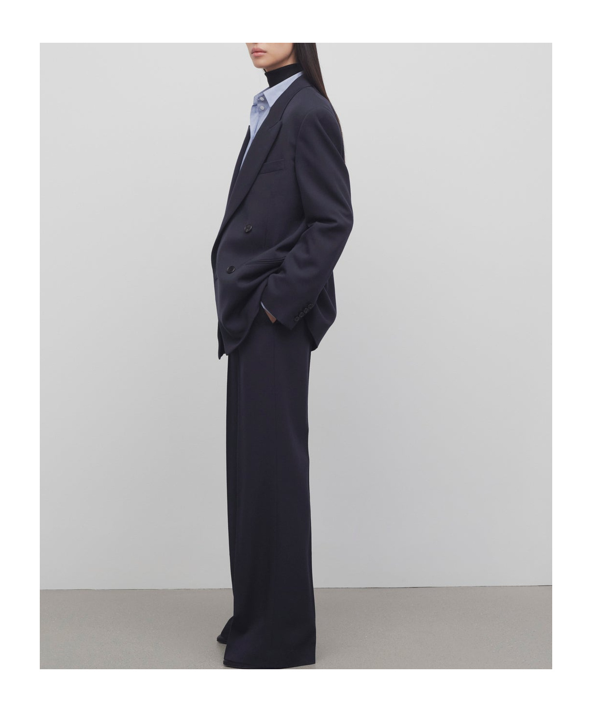 Shop The Row Wool Casual Pants In Black