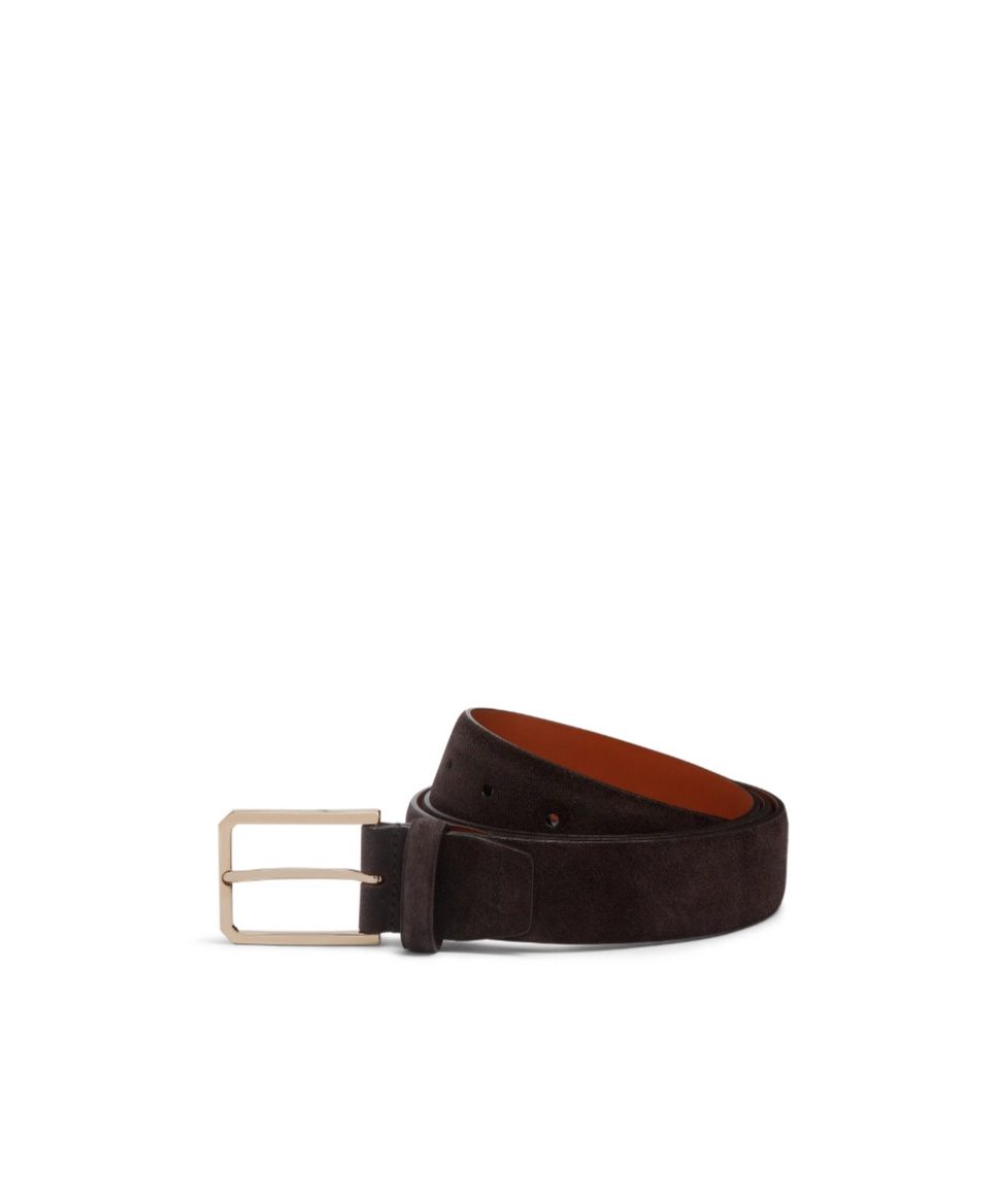 Santoni Adjustable Waist Belt In Black