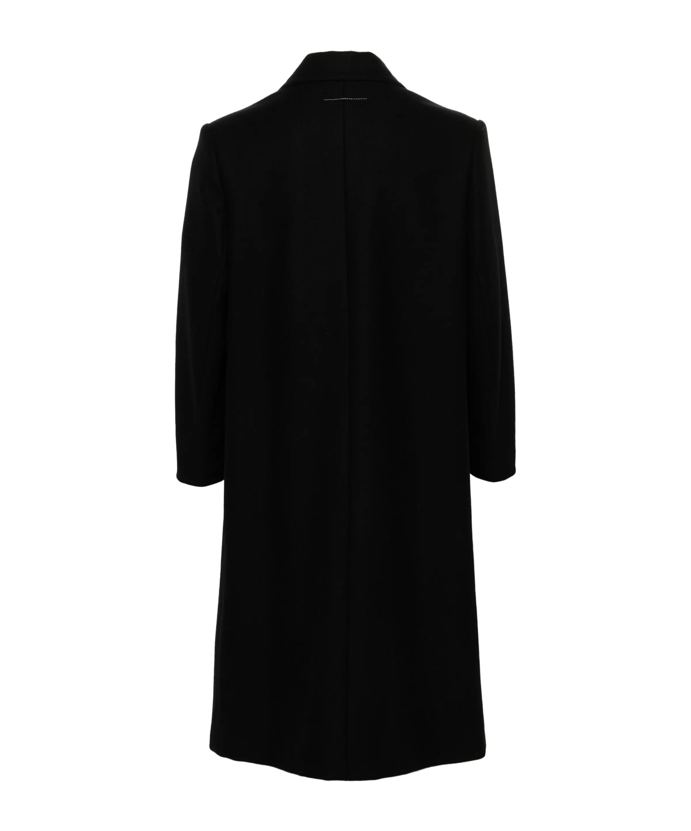 Mm6 Maison Margiela Contrasting Lapels Double-breasted Coat In Black