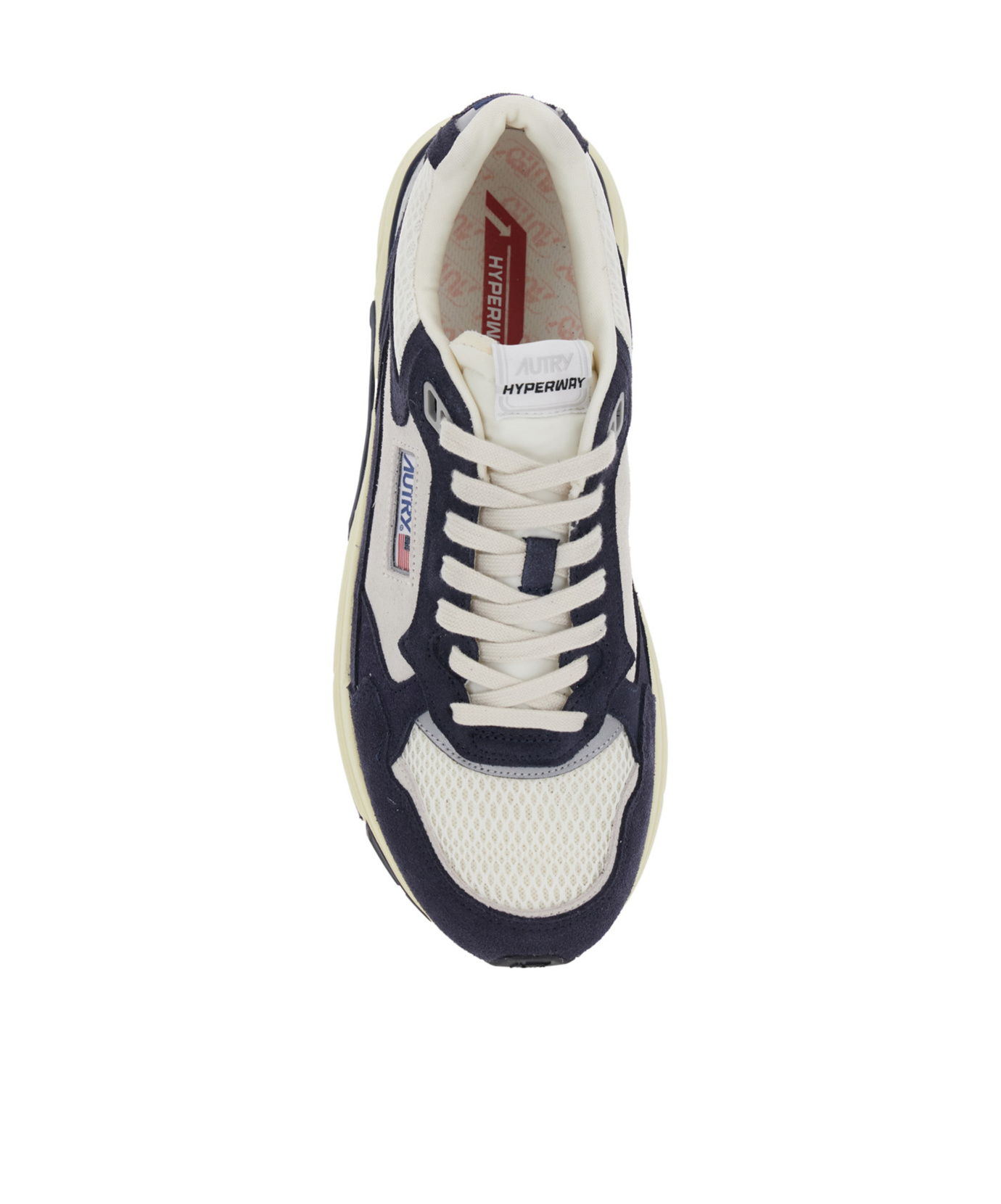 Autry Hyperway Lowsuebic Mesh Spblu Silv Sneakers In Blue