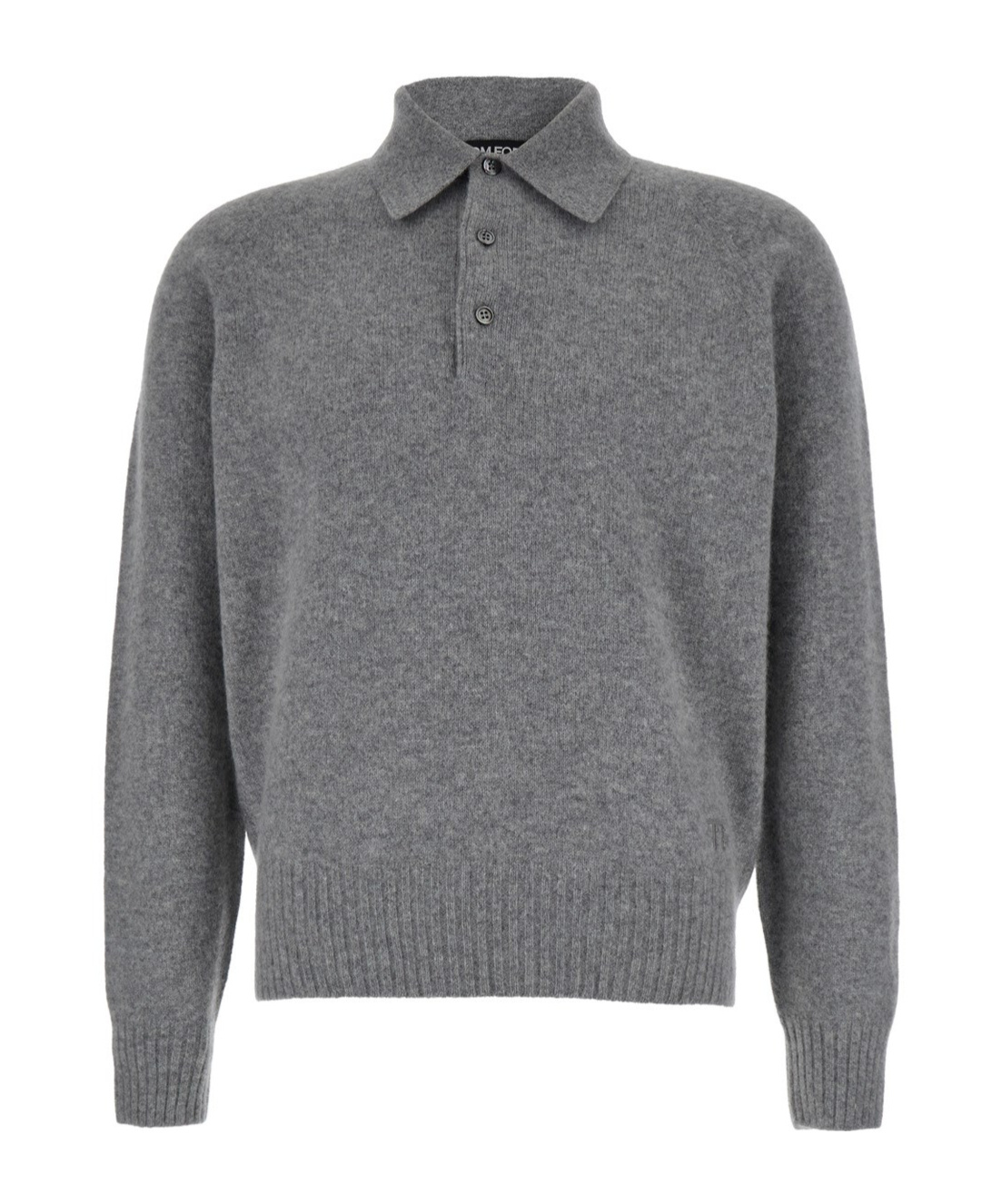 TOM FORD TOM FORD BUTTON DETAILED LONG-SLEEVED POLO SHIRT
