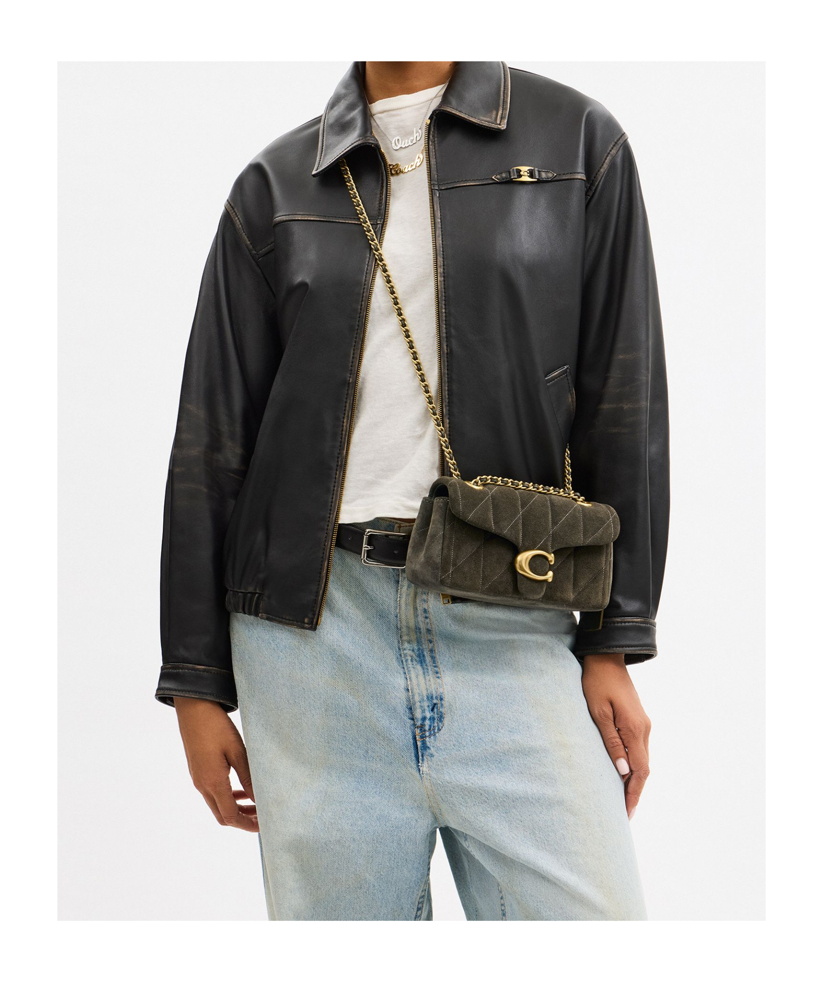 Coach Quilted Tabby 20 With Chain Shoulder Bag