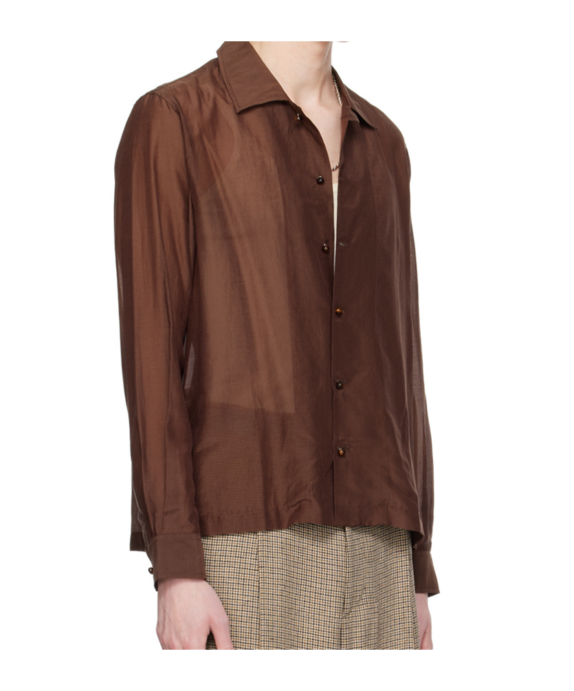 Bode Heartwood Shirt In Brown