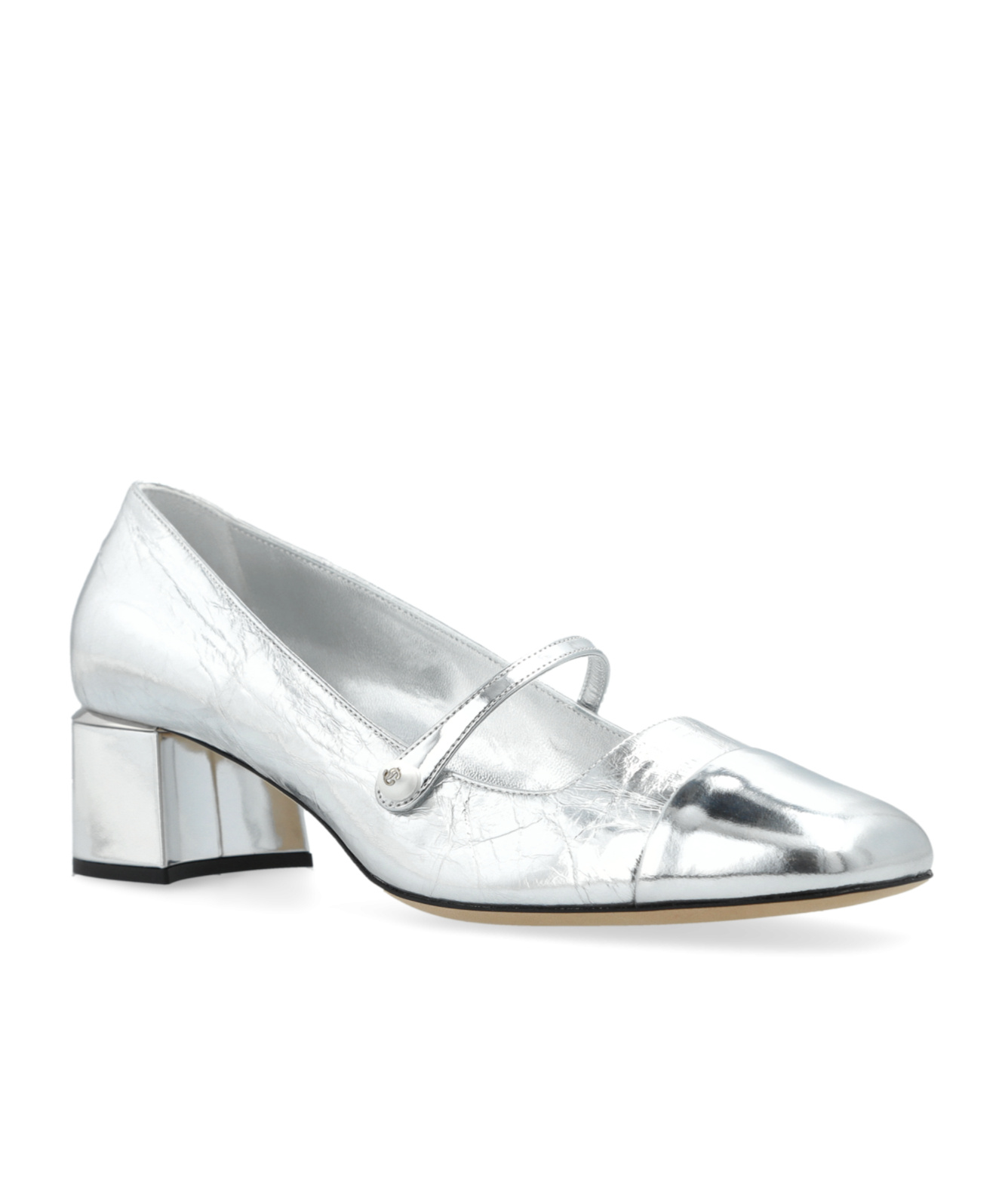 Jimmy Choo 45 Elisa Square Toe Pumps In White