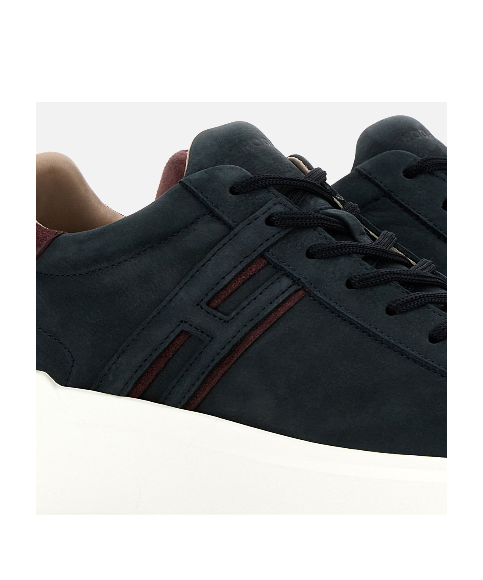 Hogan Sneakers H580 In Pelle Scamosciata In Black