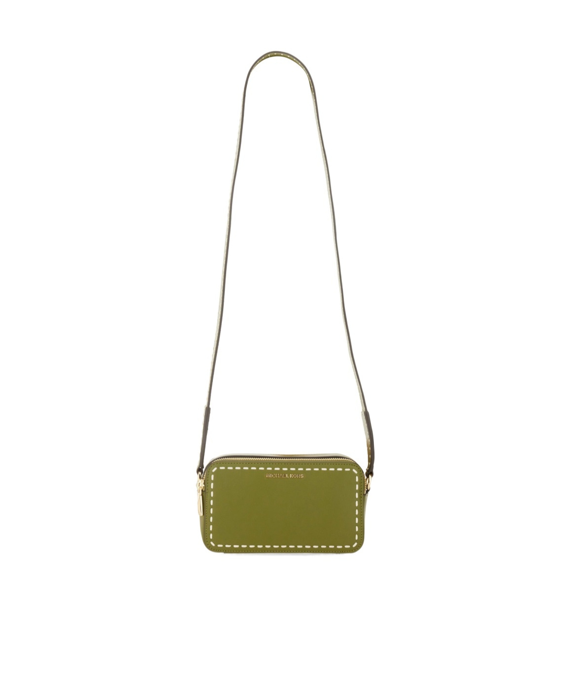 Michael Kors Stitching Detail Shoulder Bag In Green