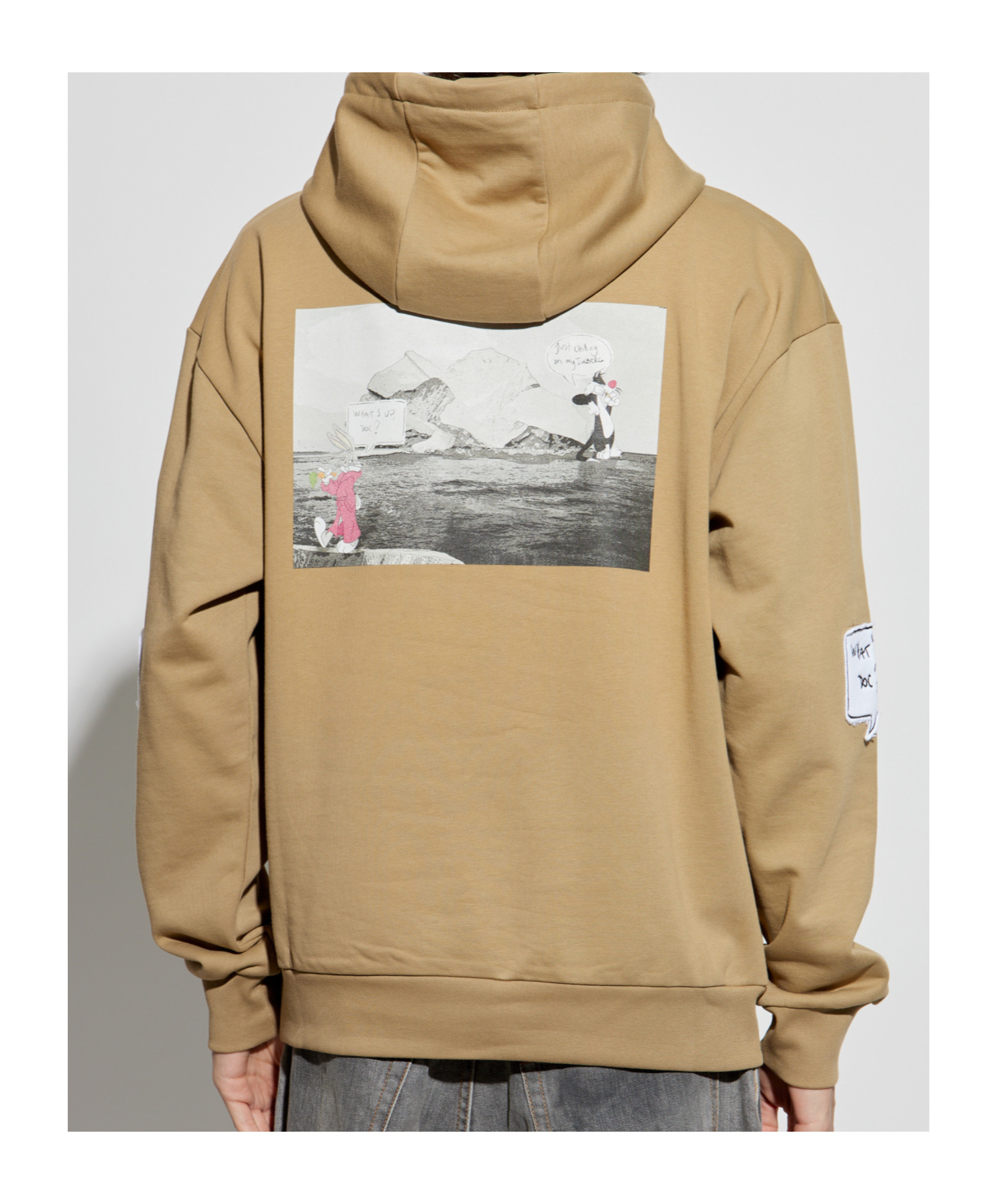 Iceberg Drawstring Hoodie In Nude