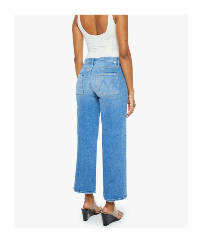 Mother The Patch Pocket Mid Rise Maven Ankle Avant Gardener Jeans In Blue