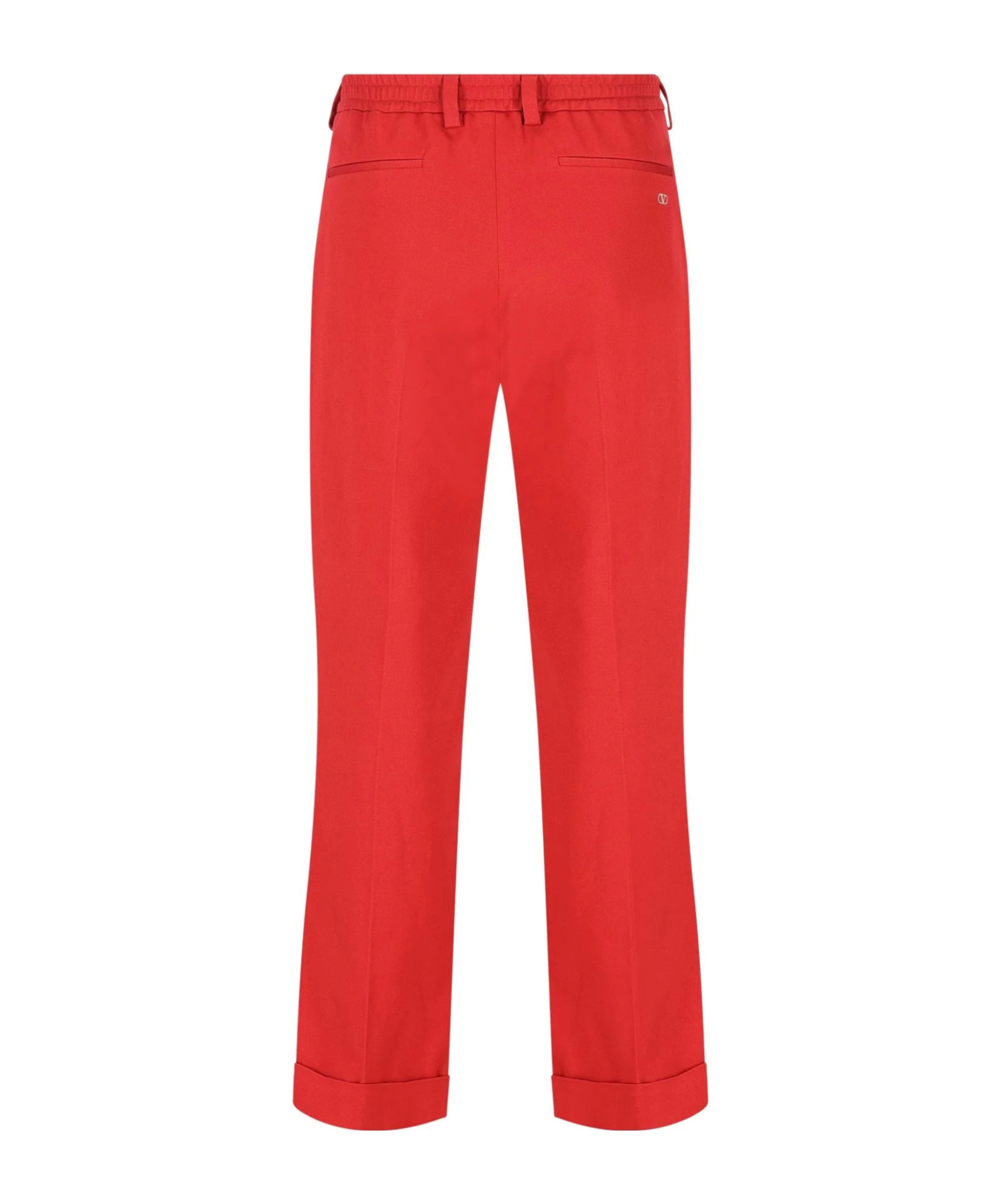 Valentino Belt Loops Slacks In Red