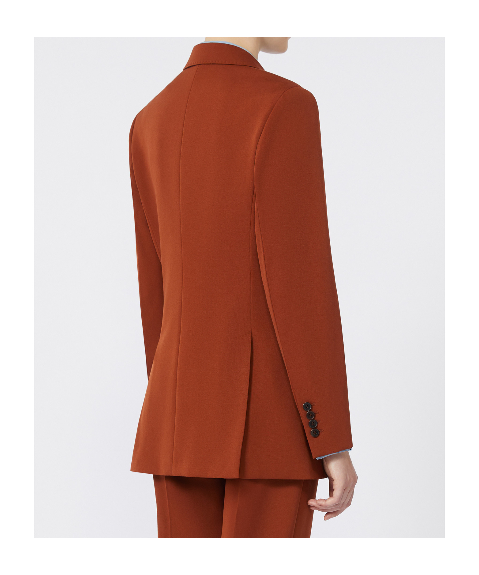 Max Mara Double-breasted Wool Blazer In Brown