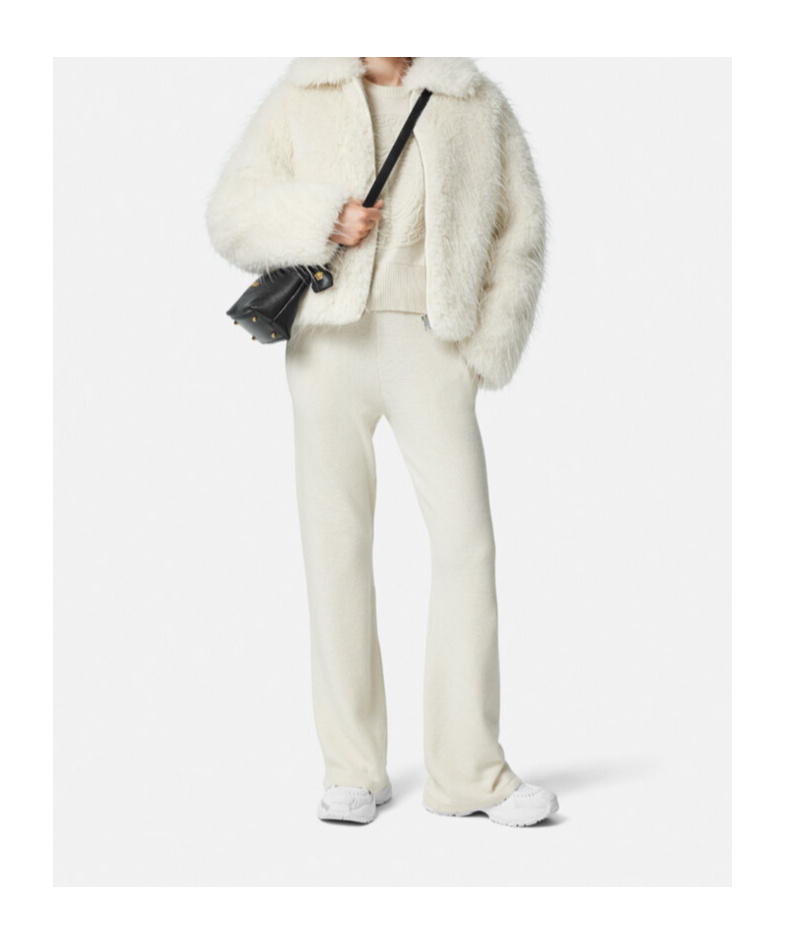 Versace Cotton Track Pants In White