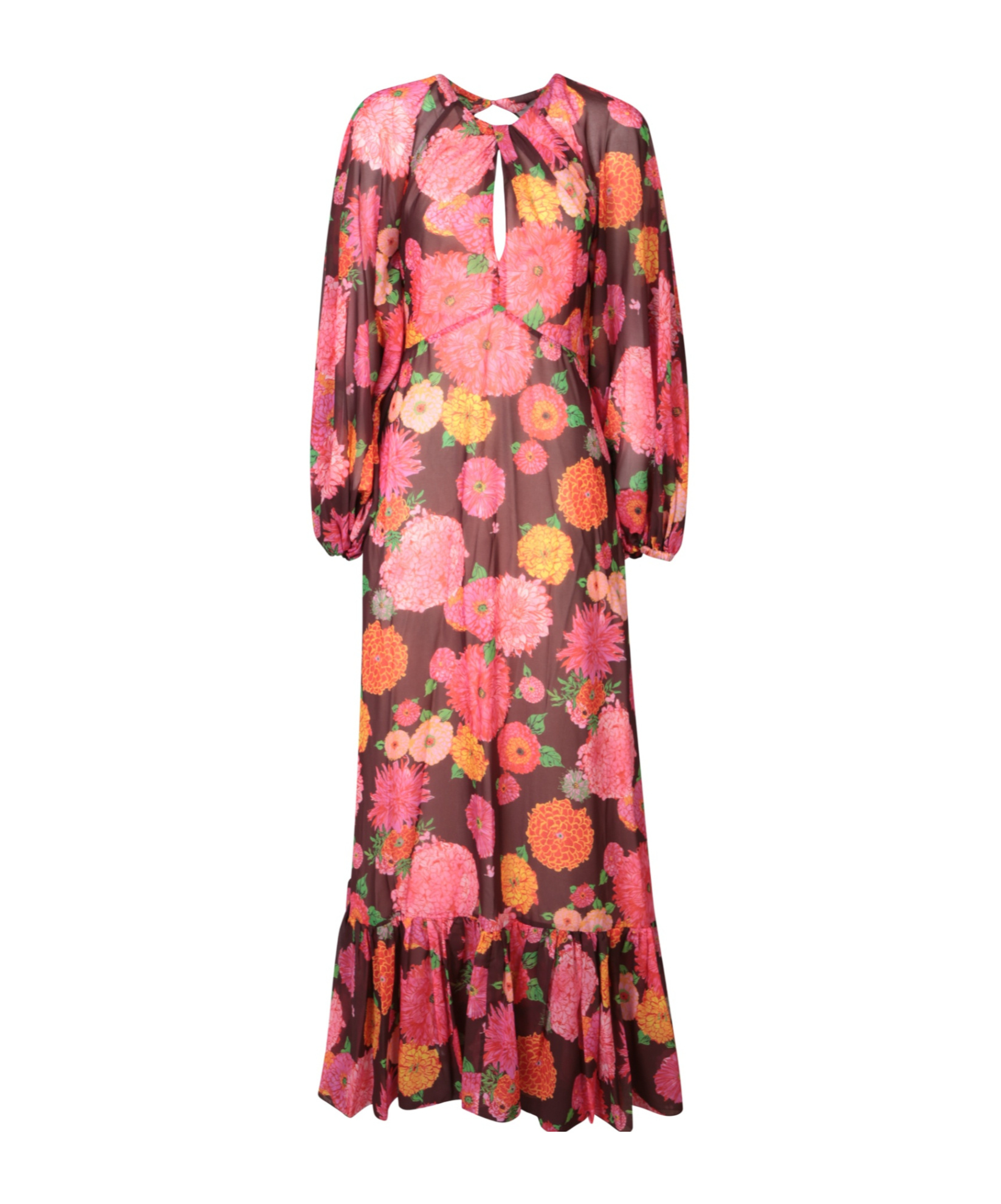 La Doublej Long Flared Dress In Red