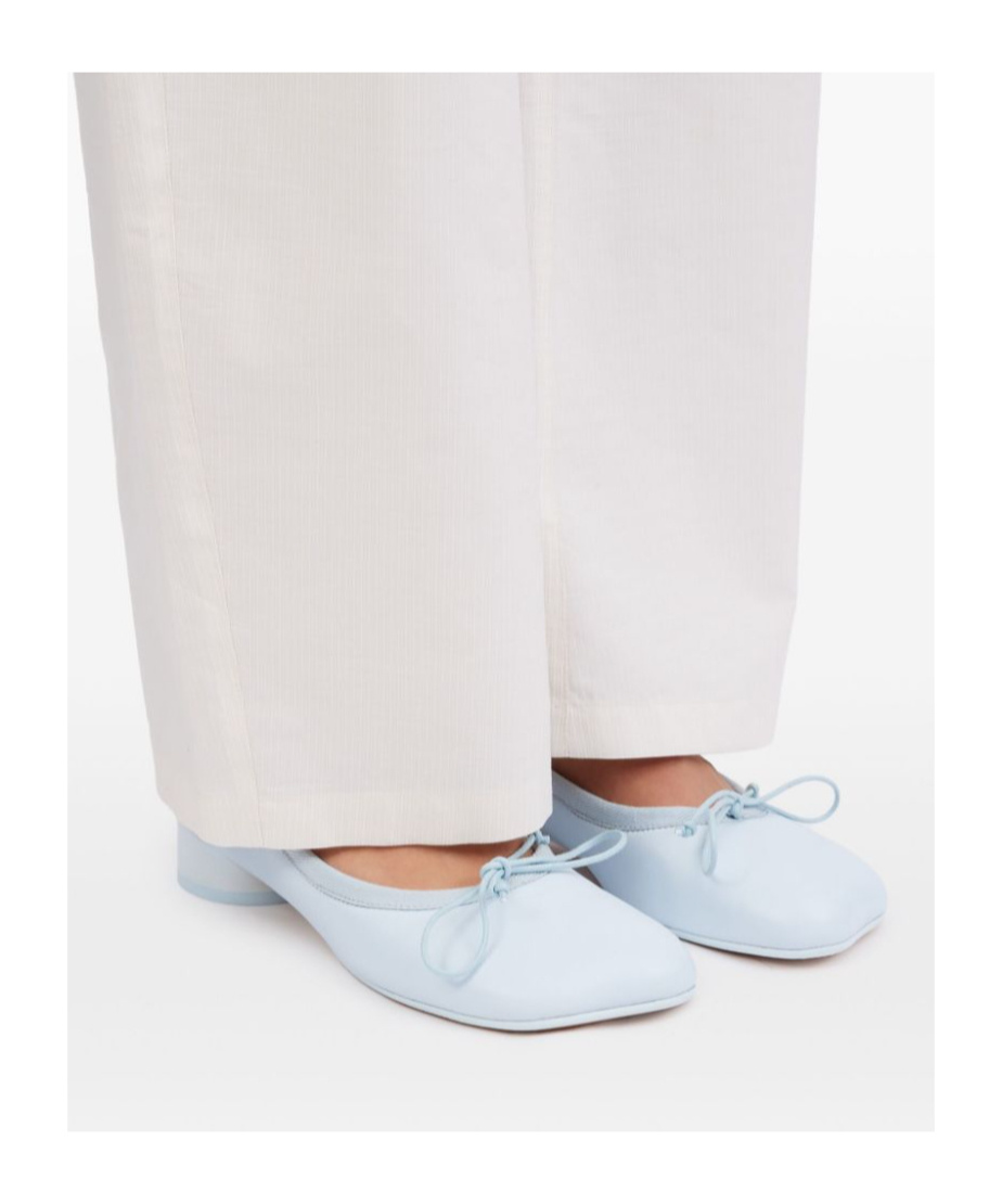 Shop Mm6 Maison Margiela 30mm Anatomic Ballerinas In White