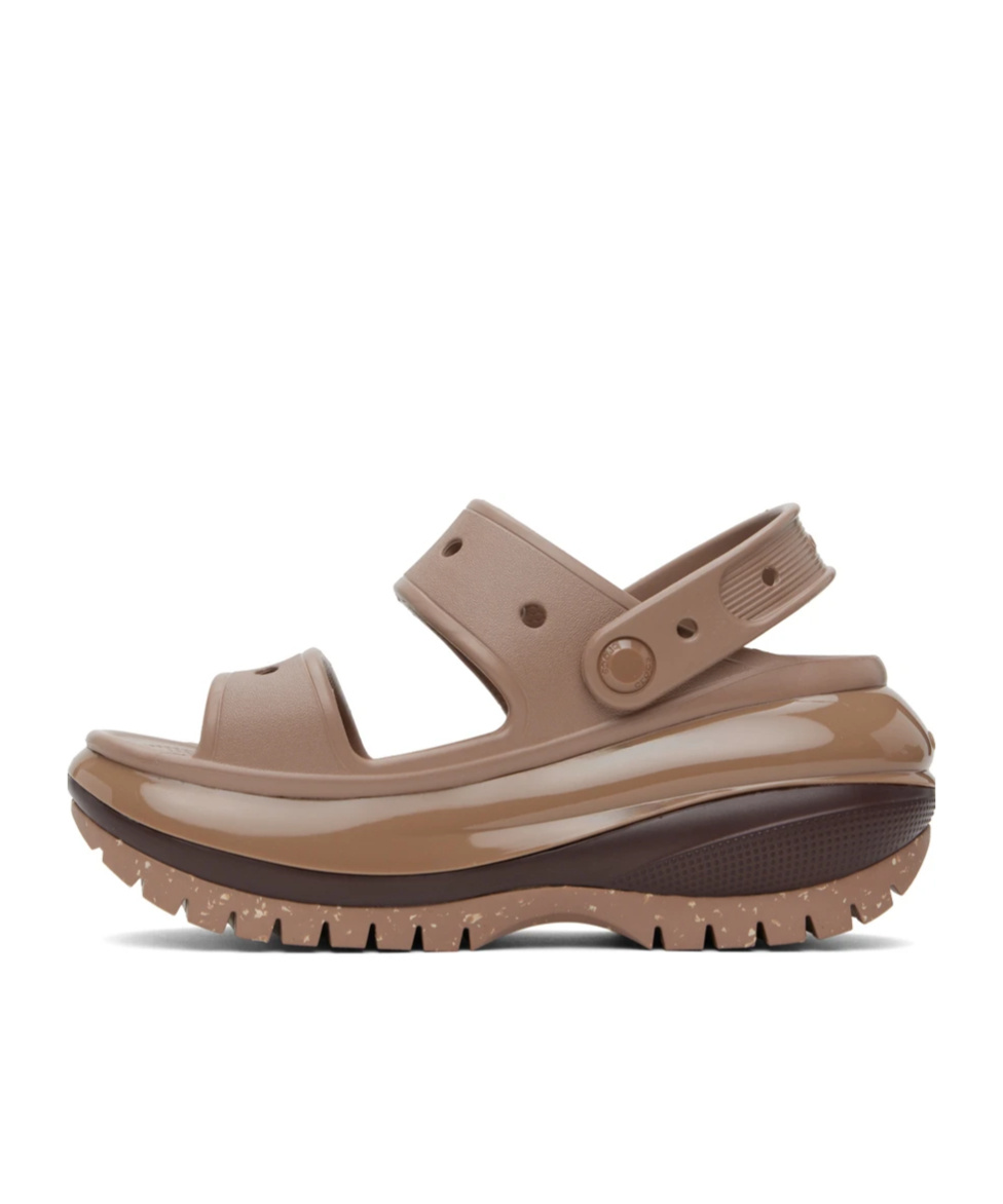 Crocs Mega Crush Sandals In Latte-brown In Brown