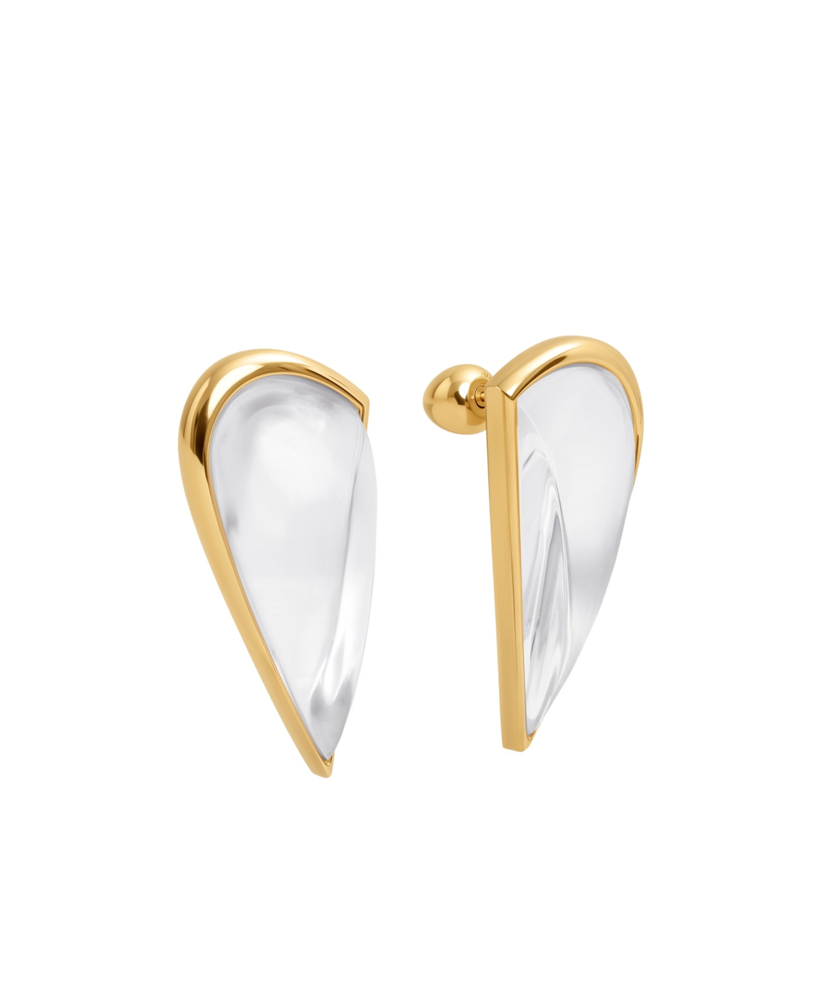 Alaïa Resin-detail Demi Le Coeur Bombe Earrings In White