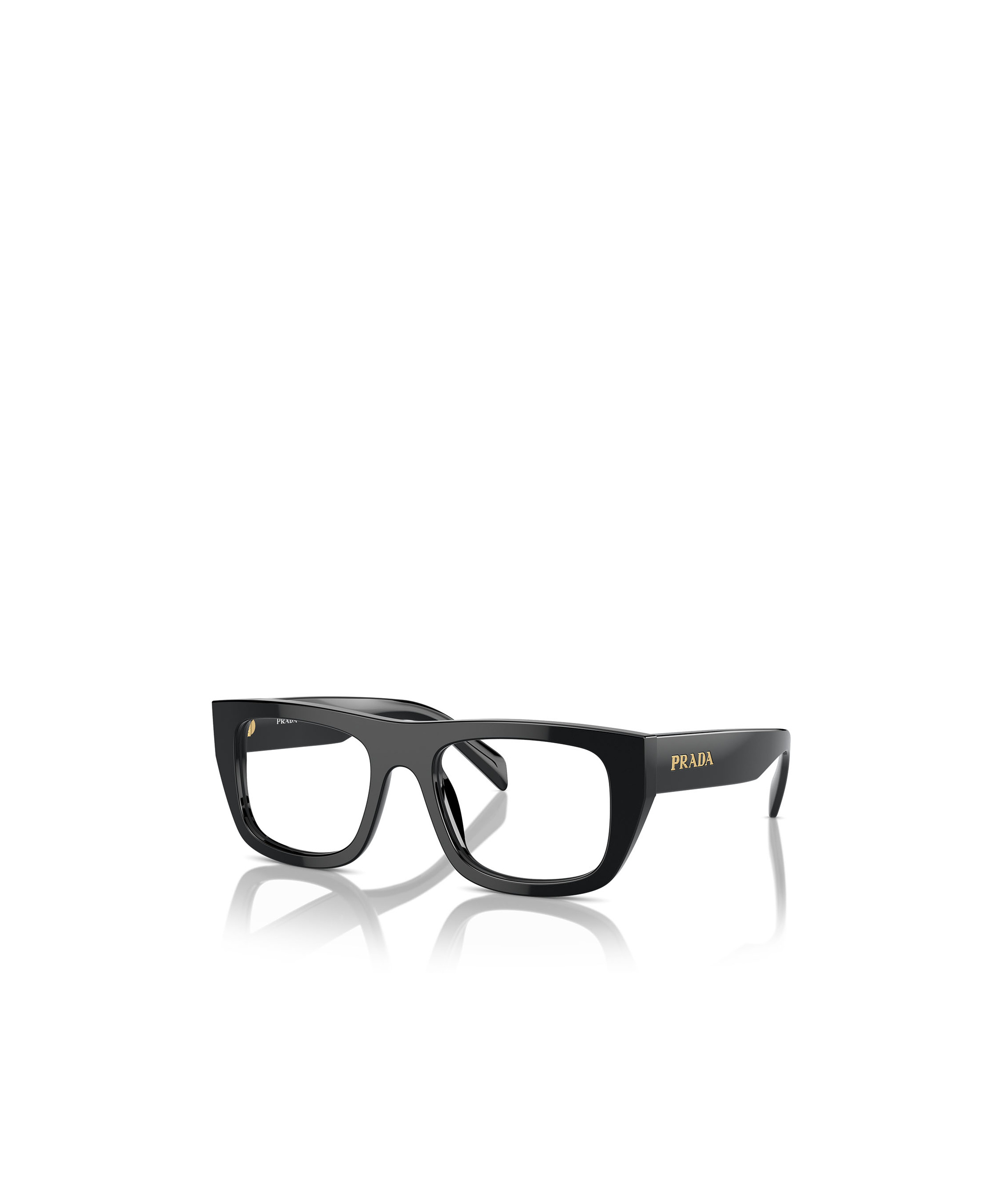 Prada Eyewear Rectangular Frame Glasses In Black