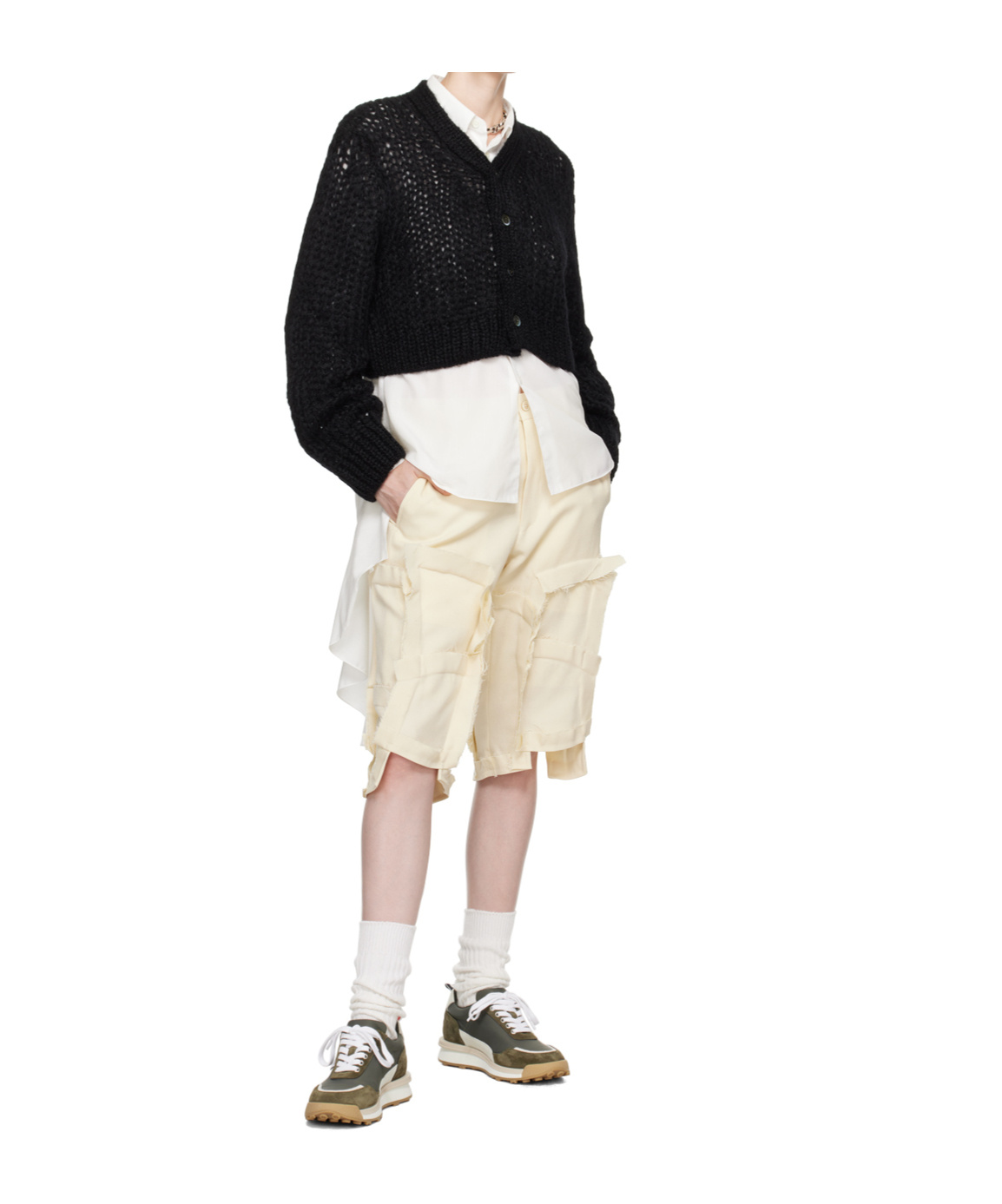 COMME DES GARÇONS RAW-EDGE TAILORED SHORTS