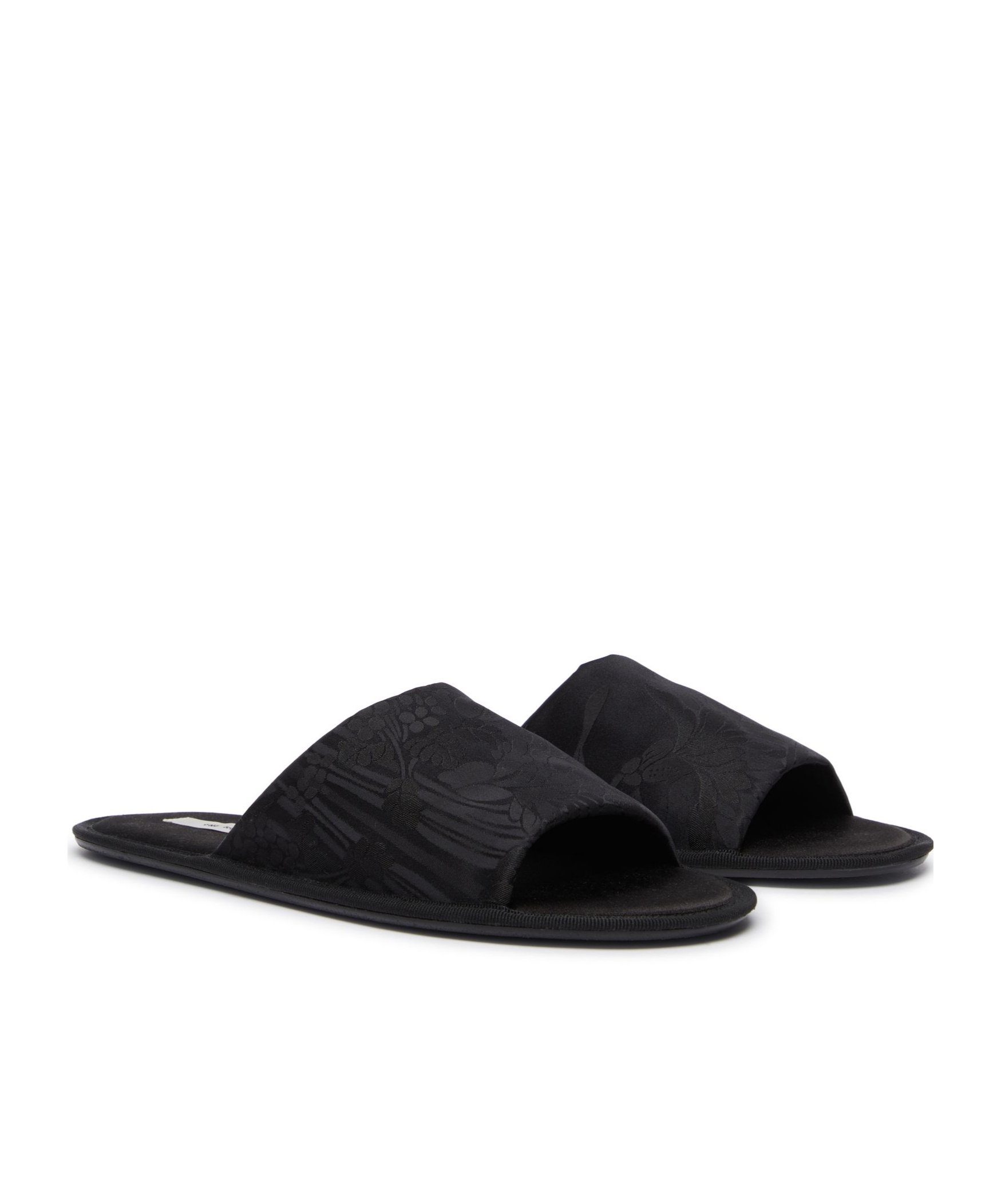 The Row Frances Slipper Open Toe Flats In Black