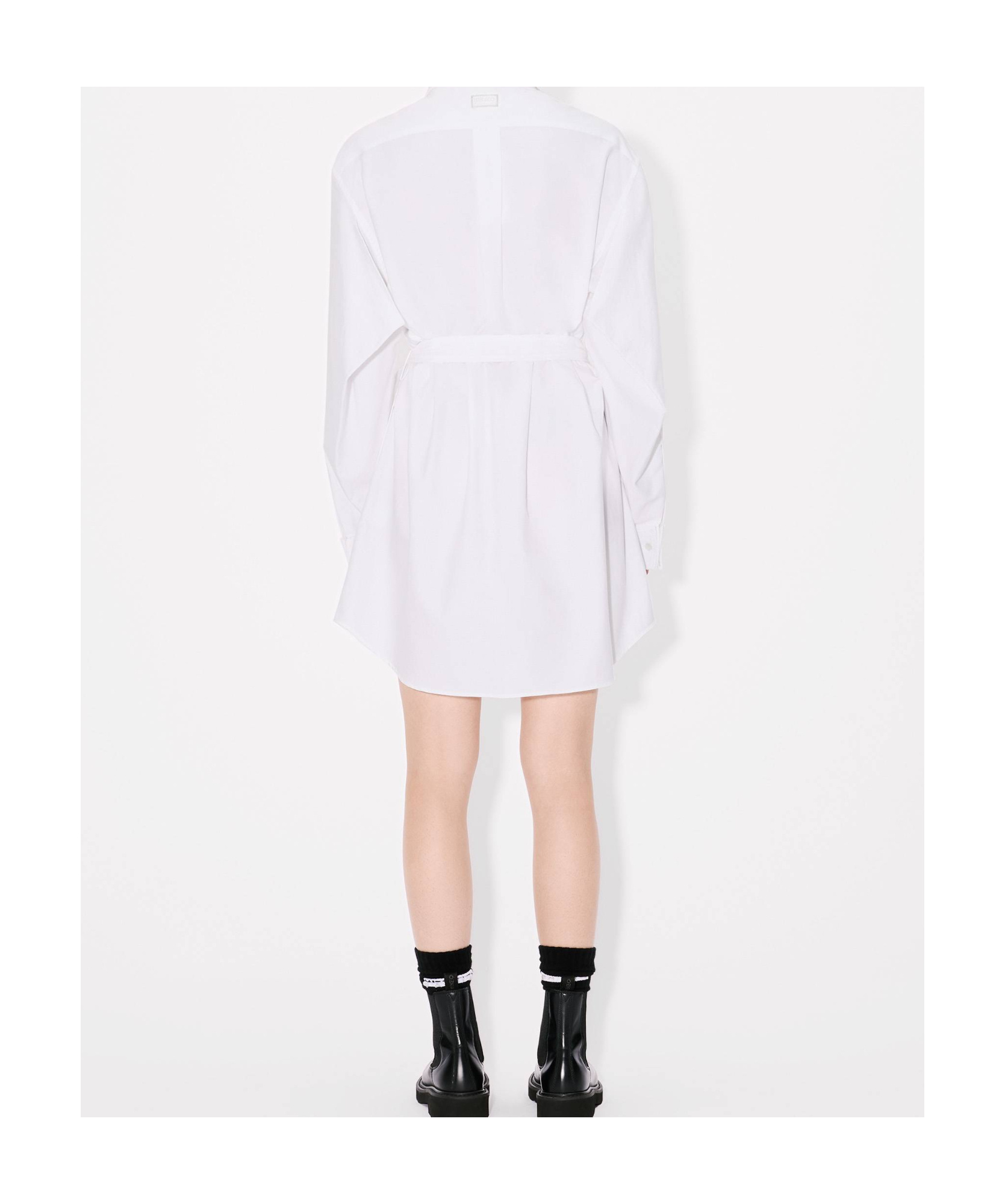Kenzo Long-sleeved Shirt Skirt In White